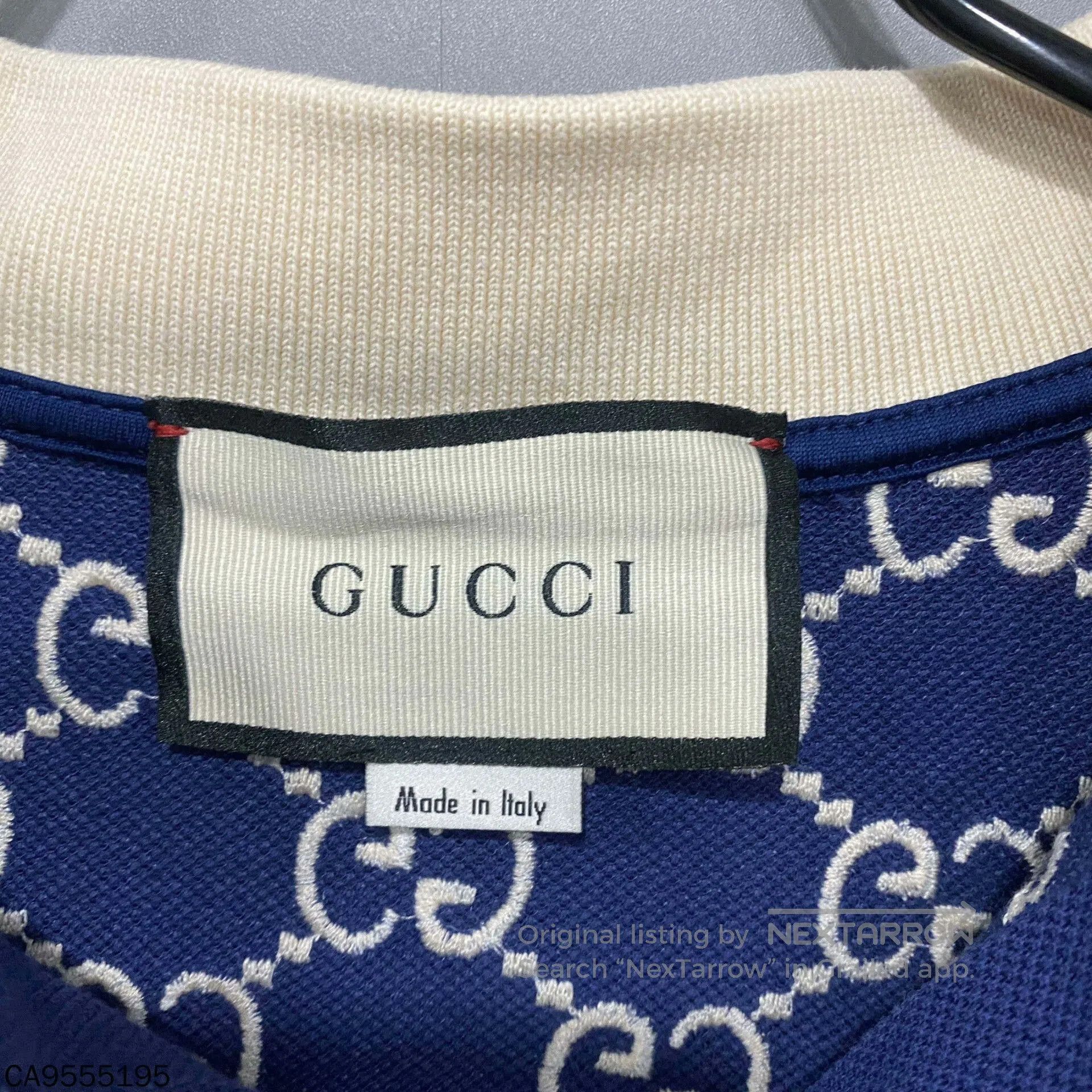 Gucci Embroidered GG Blue Short Sleeve Gucci. Size US M / EU 48-50 / 2 - 4 Thumbnail