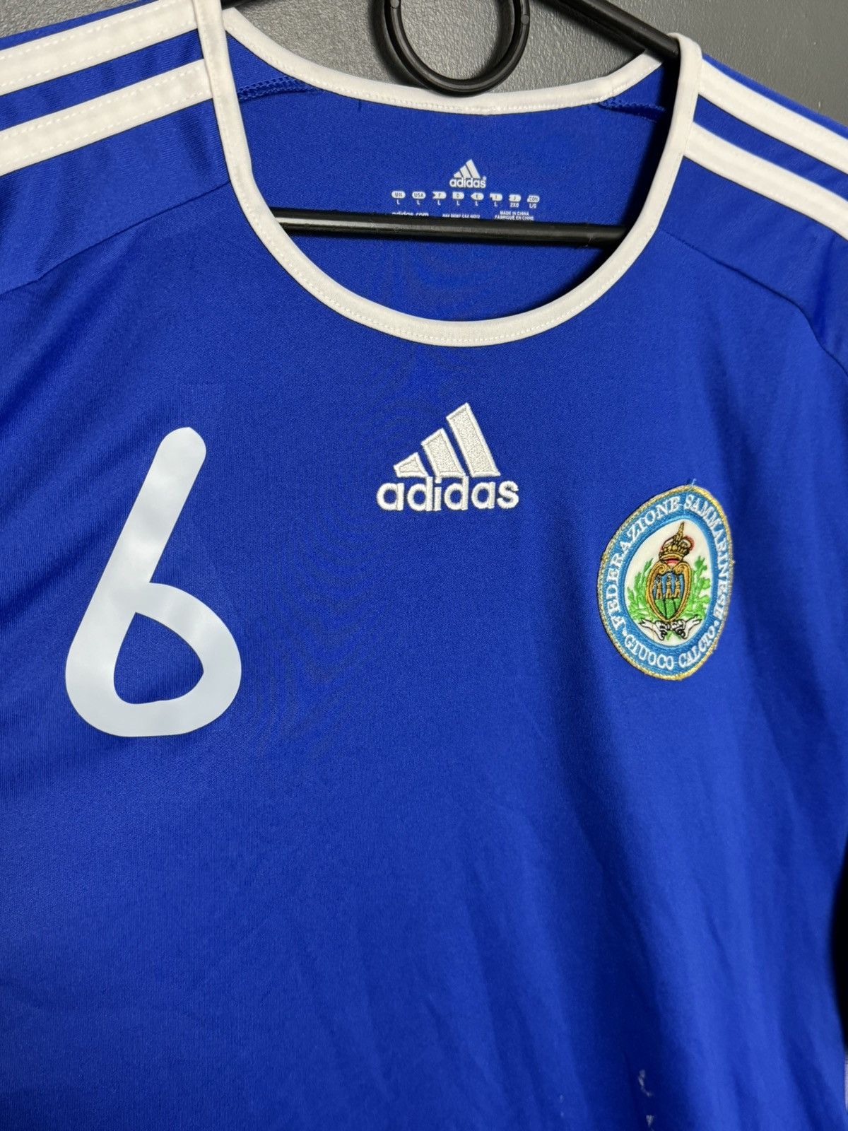 Adidas San Marino 10/12 Home Match Worn Football Long Sleeve Shirt Size US L / EU 52-54 / 3 - 3 Thumbnail