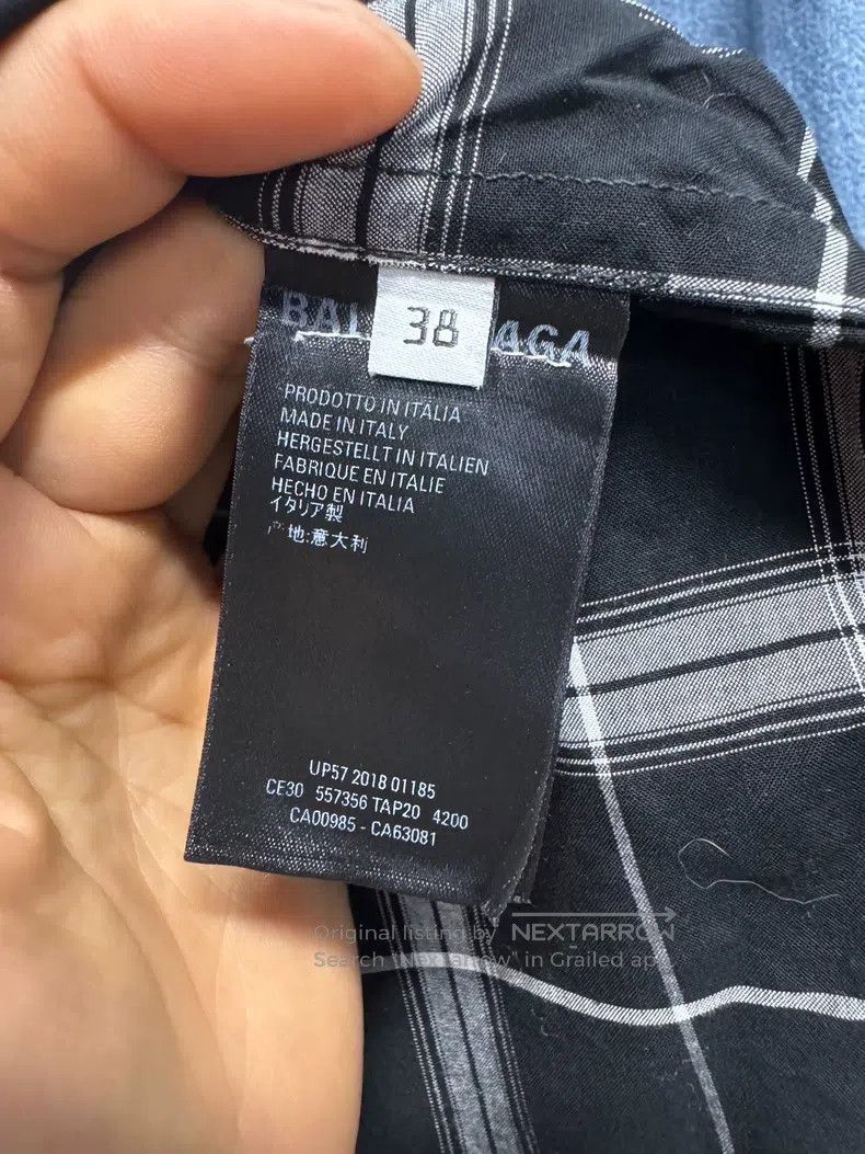 Balenciaga Balenciaga Denim Patchwork Hooded Shirt Size XS / US 0-2 / IT 36-38 - 7 Thumbnail