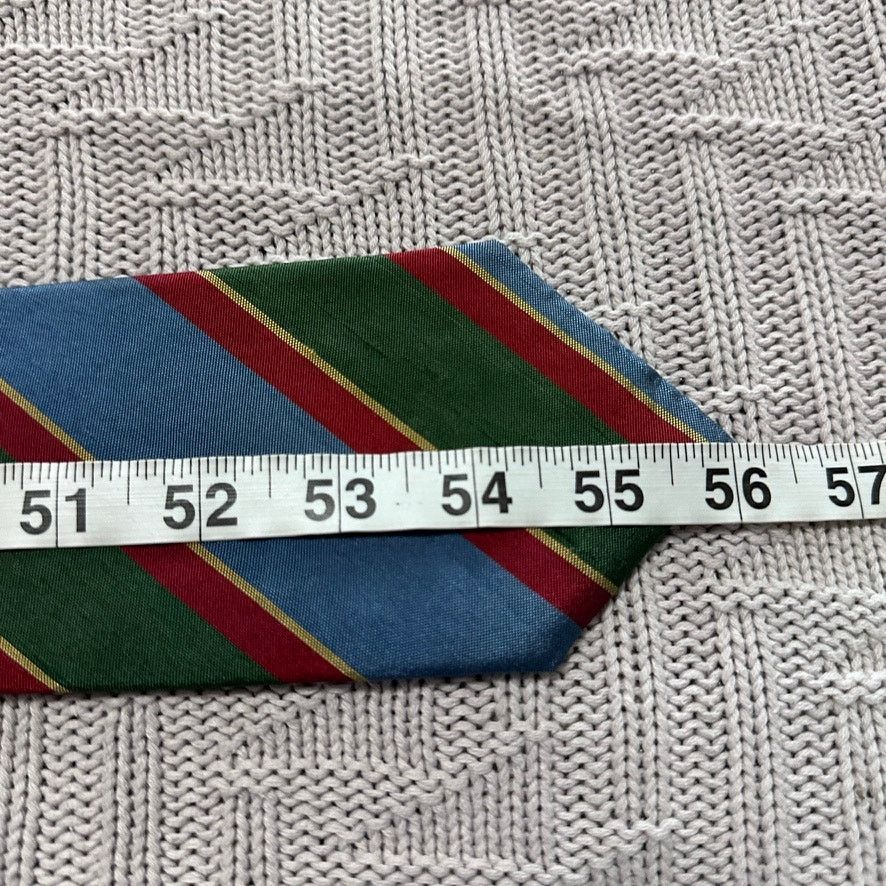 Alfred Dunhill Dunhill blue, red, and green striped silk tie Size ONE SIZE - 5 Thumbnail