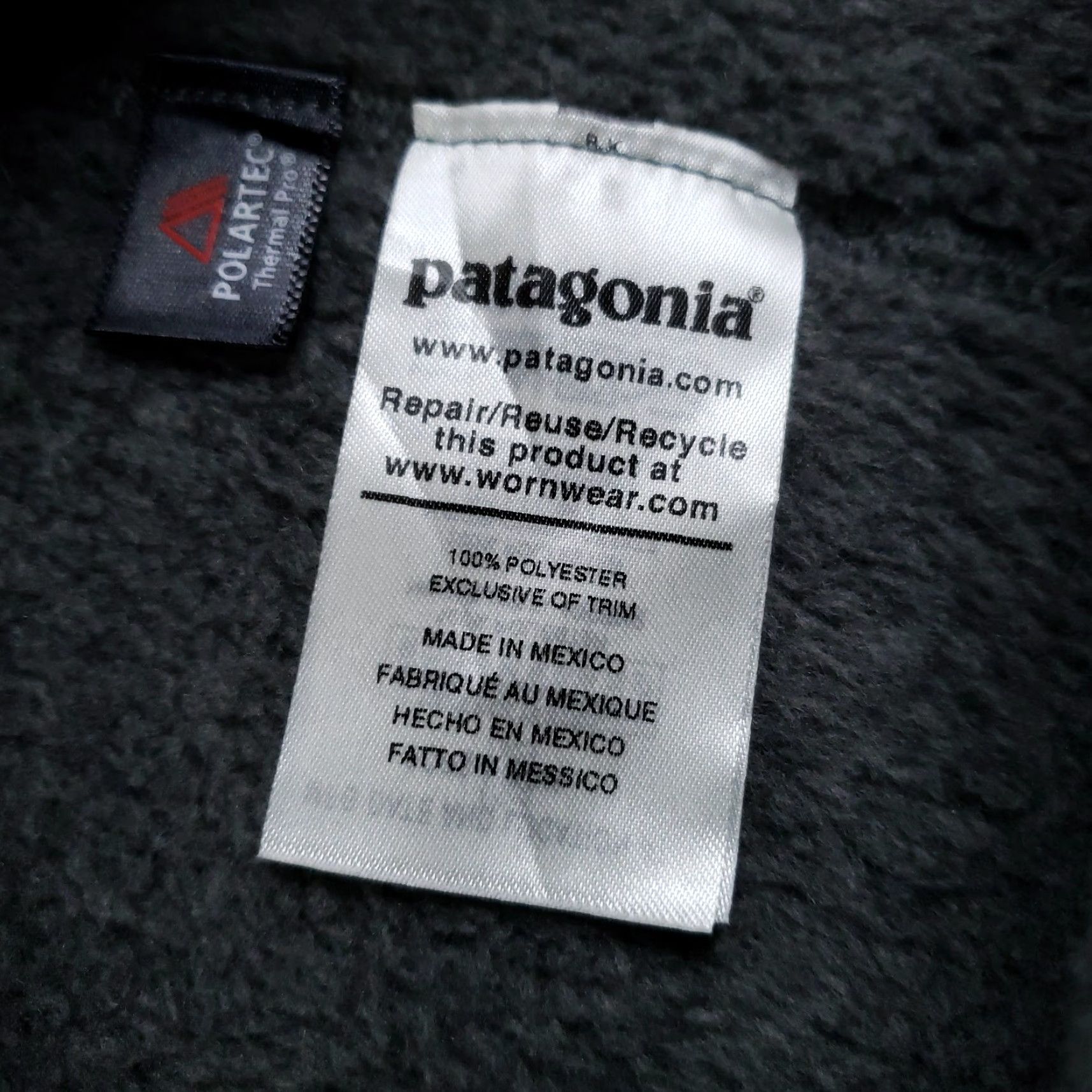 Patagonia Patagonia Sweater Shirt Womens Small Dark Gray Pullover Fleece Mock Neck Raglan Long Sleeve Outdoor All Seasons Size S / US 4 / IT 40 - 7 Thumbnail