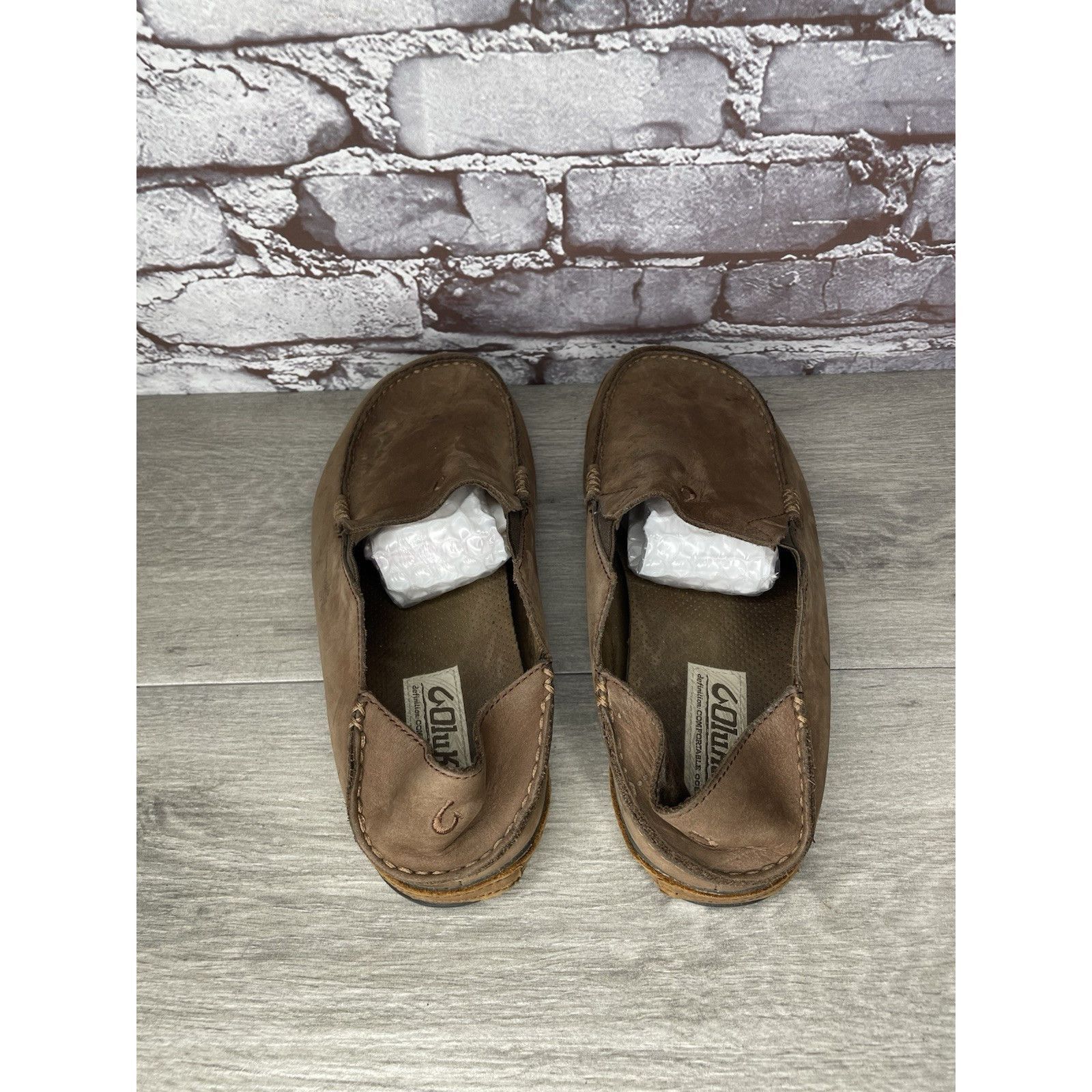 Olukai OluKai Moloa Brown Toffee Leather Slip On Loafers Casual Sho Size US 9 / EU 42 - 5 Thumbnail