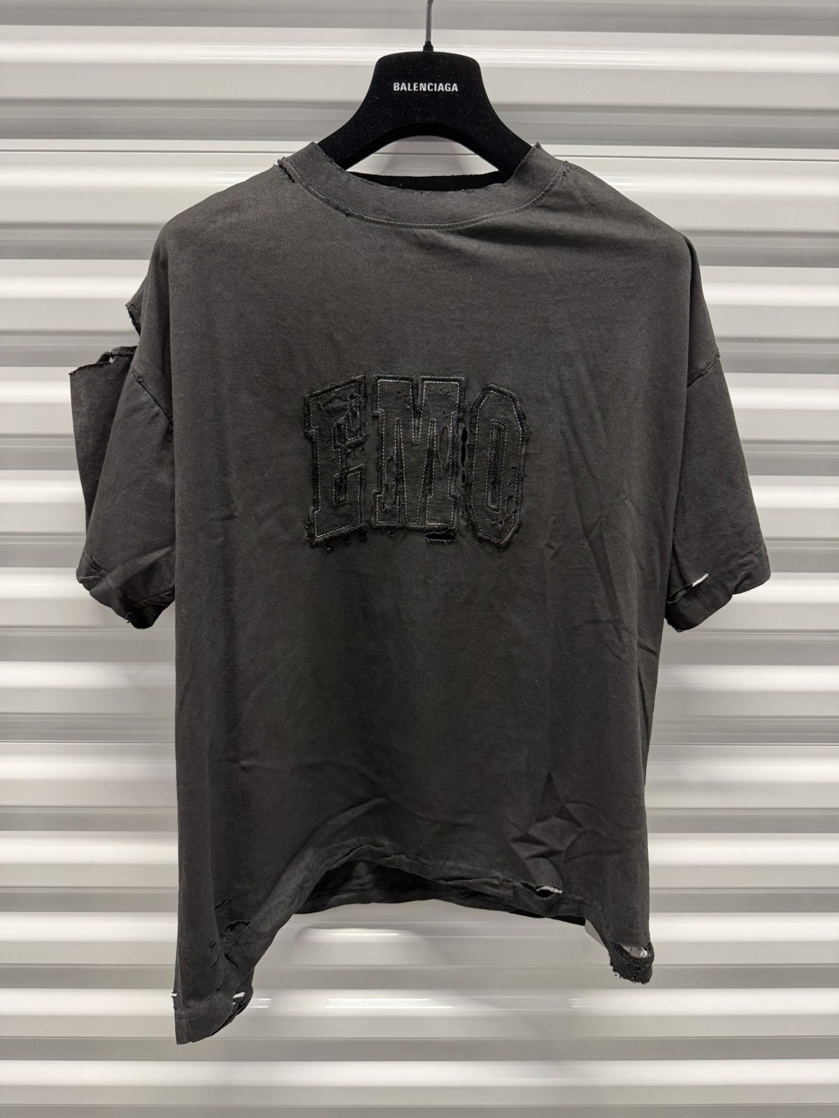 Balenciaga Emo Distressed T Shirt Fall25