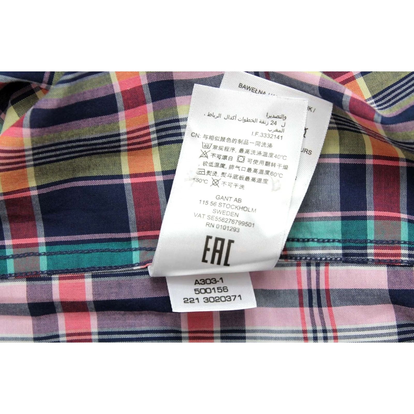 Gant GANT Shirt Men M Checked Short Sleeve Button-Up Regular Pattern Blue Size US M / EU 48-50 / 2 - 7 Thumbnail