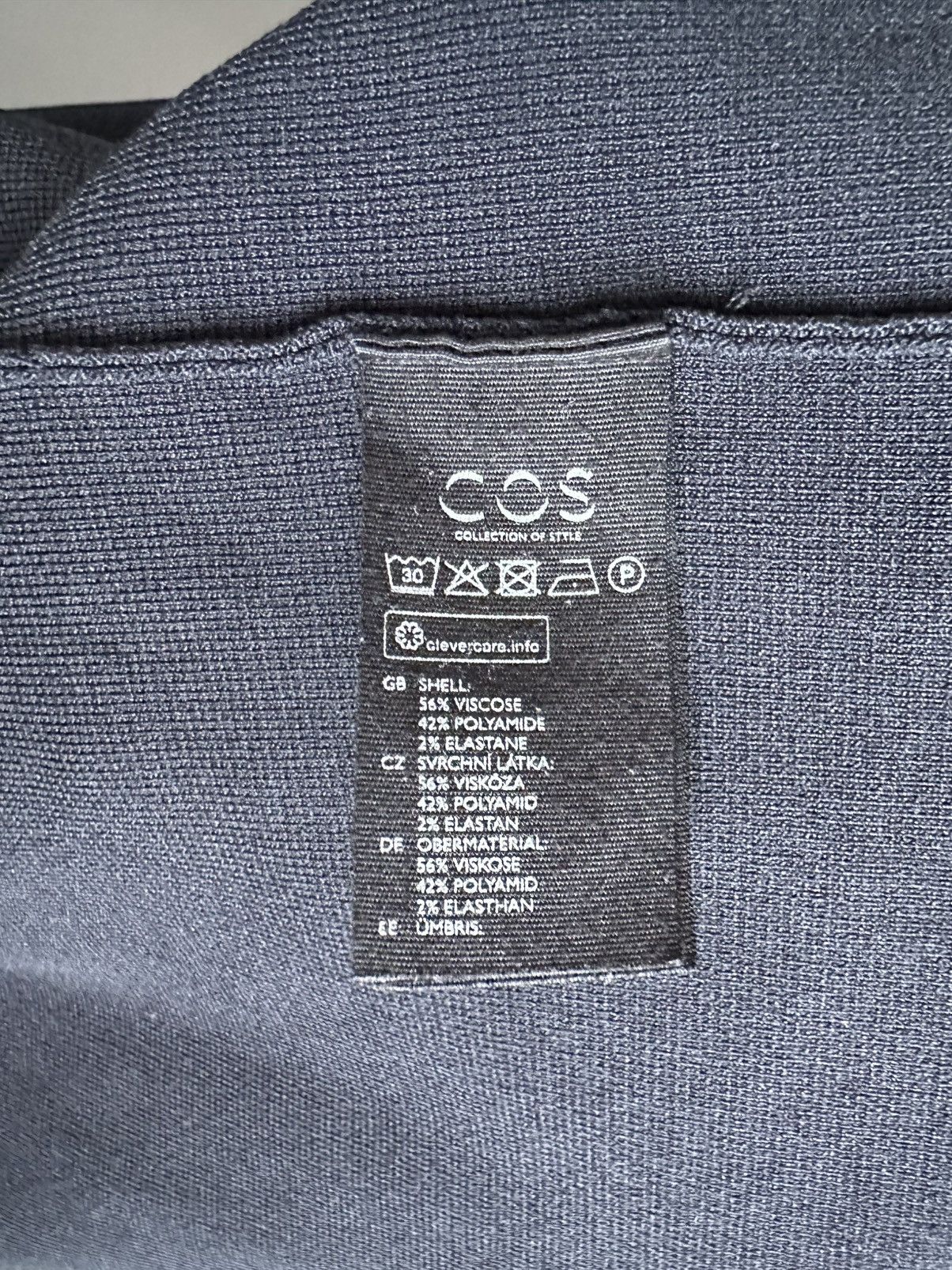 Cos COS dark navy drape style cardigan jacket Large Size L / US 10 / IT 46 - 6 Thumbnail