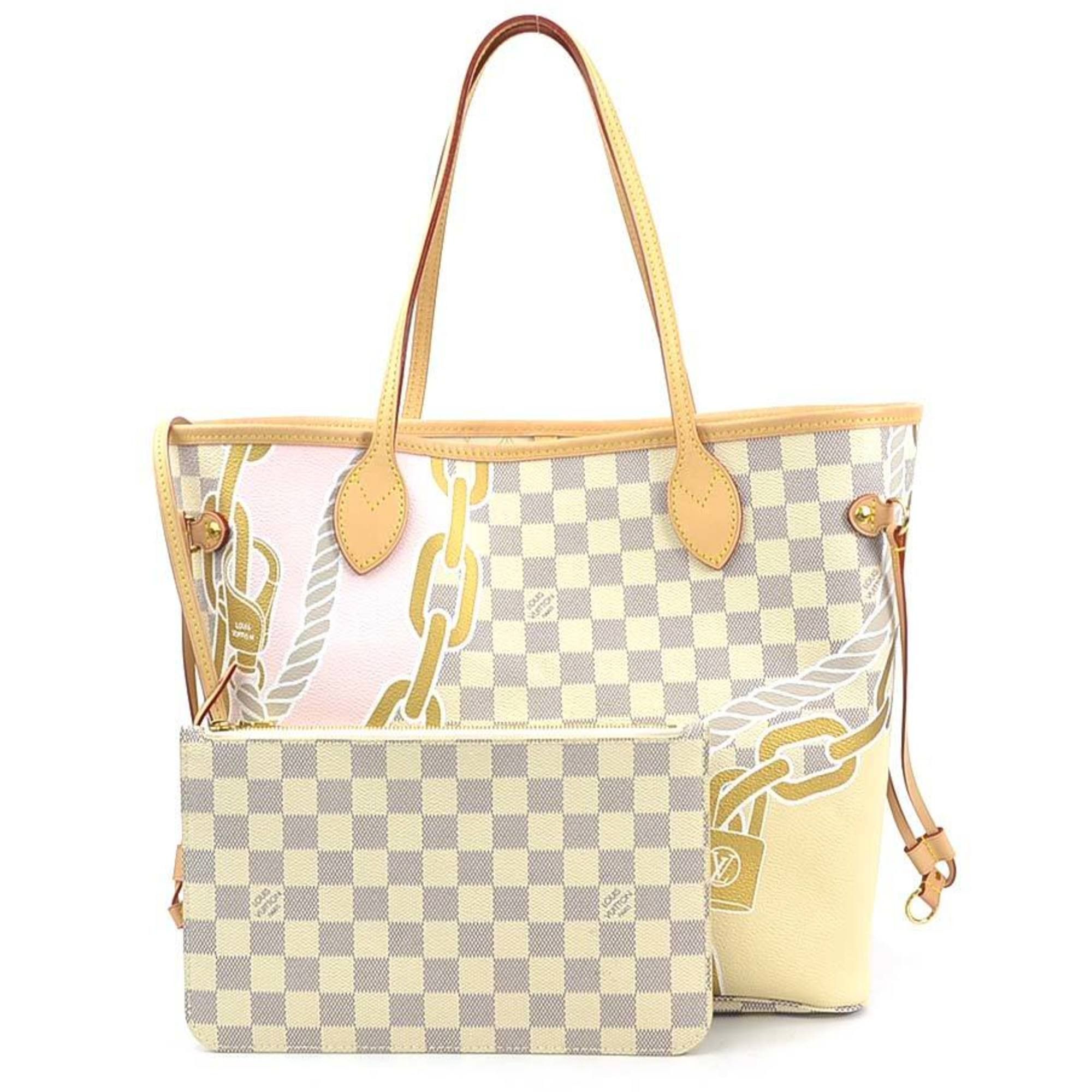 Louis Vuitton LOUIS VUITTON Handbag Nautical Damier Azur Neverfull MM Canvas Ivory Women's N40471 90108a Size ONE SIZE - 1 Thumbnail