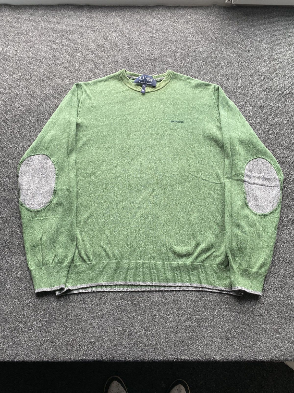 Armani 🔥Armani Jeans Pullover Sweater Green mens designer m rare Size US M / EU 48-50 / 2 - 1 Thumbnail
