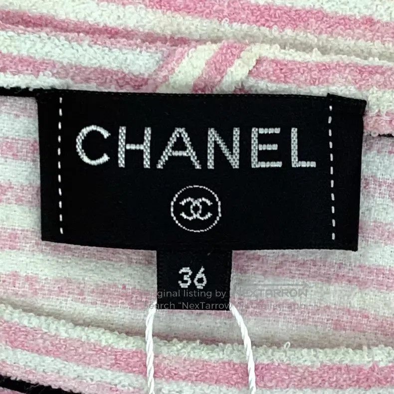 Chanel Chanel Cruise Series Pink Striped Sailor Print Cotton Roun Size XS / US 0-2 / IT 36-38 - 6 Thumbnail