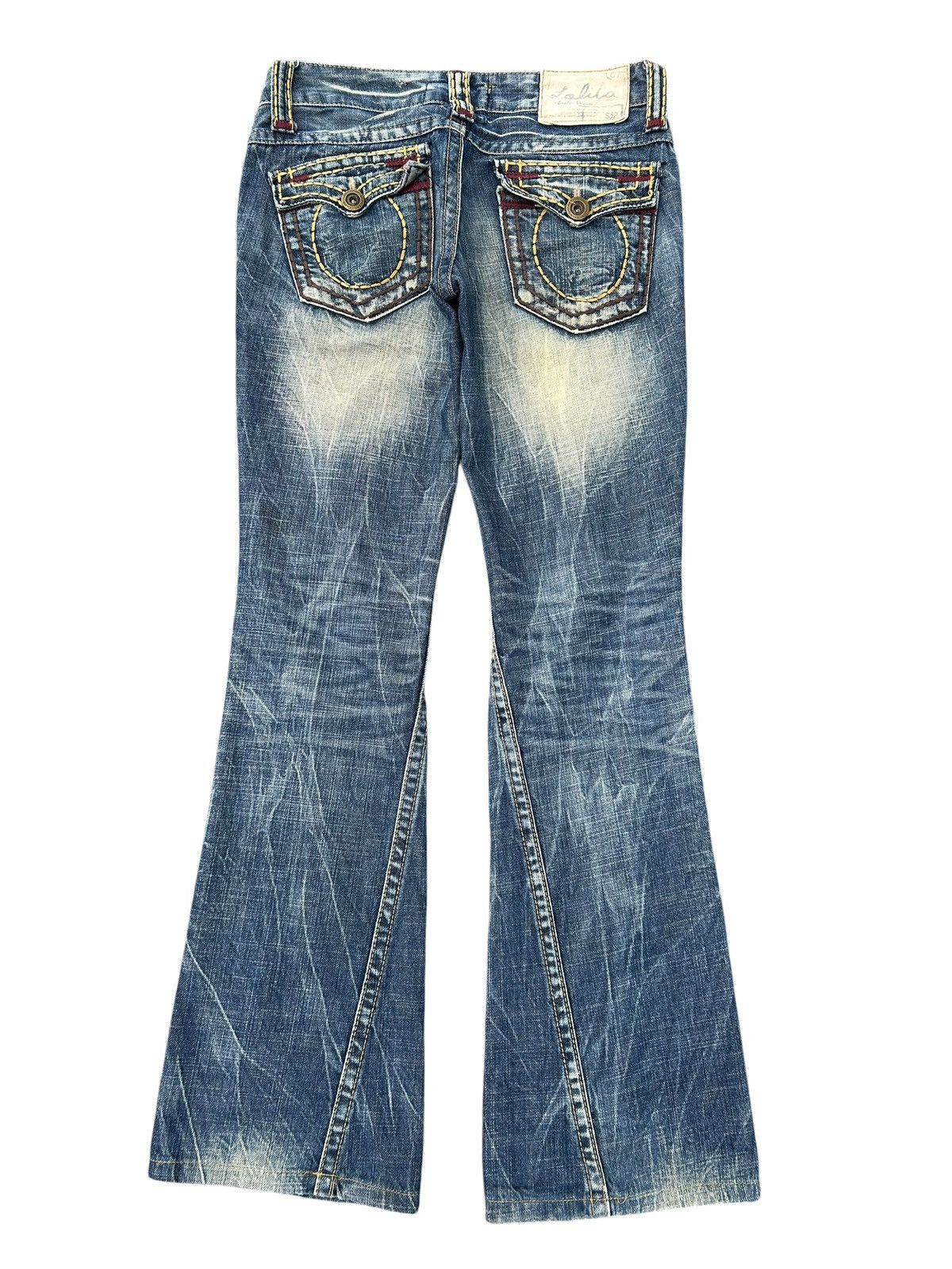 Kapital Flare Yoshitomo Nara Lolita Distressed Denim Jeans Size US 30 / EU 46 - 5 Thumbnail