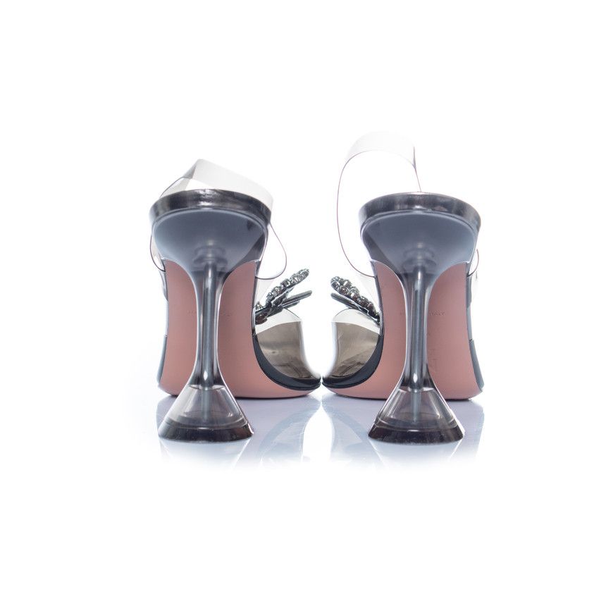 Amina Muaddi Amina Muaddi, Grey Rosie embellished pumps Size US 9.5 / IT 39.5 - 6 Thumbnail