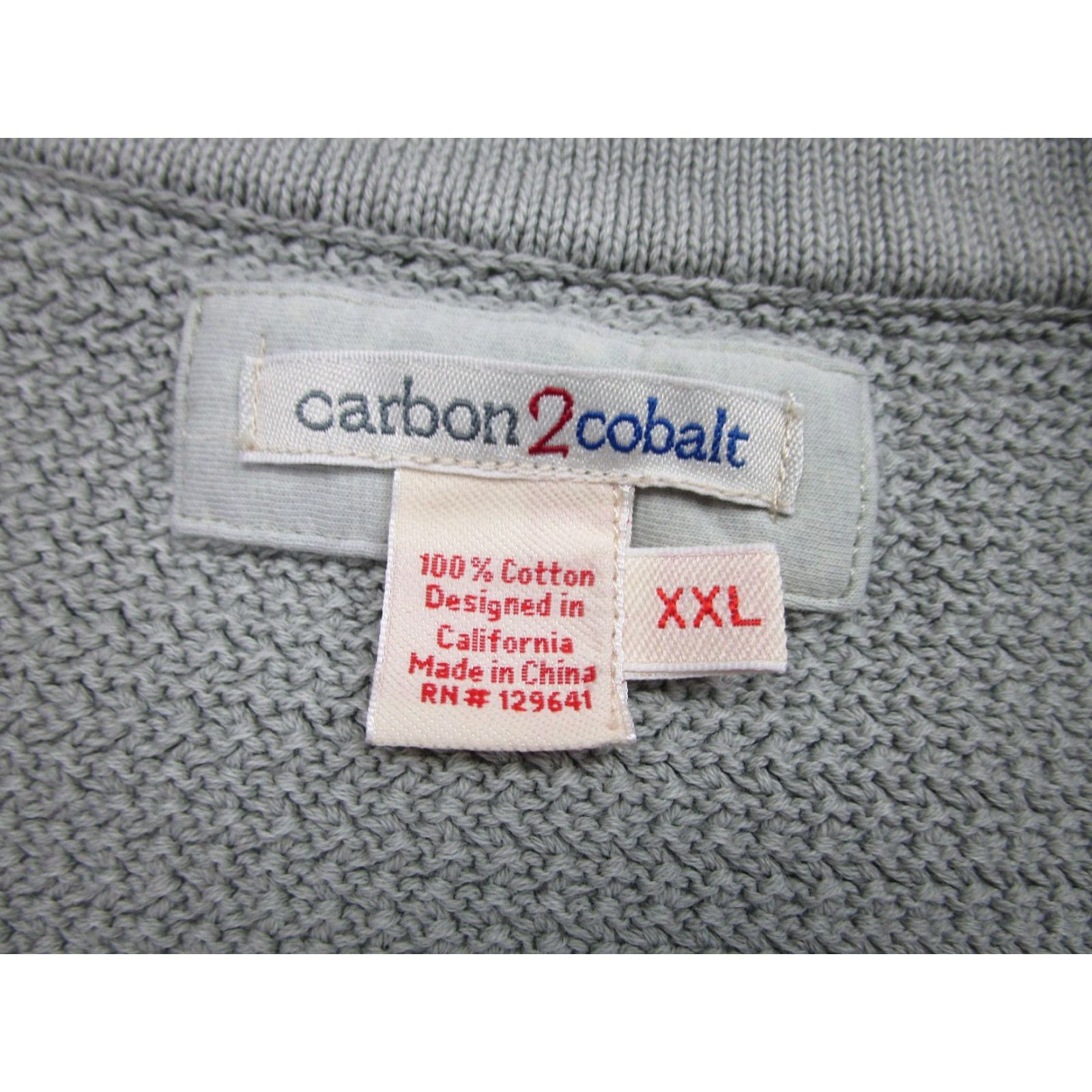Carbon2Cobalt Carbon2Cobalt Pullover Sweater Mens 2XL Gray Knit 1/4 Zip Casual Outdoor Size US XXL / EU 58 / 5 - 4 Thumbnail