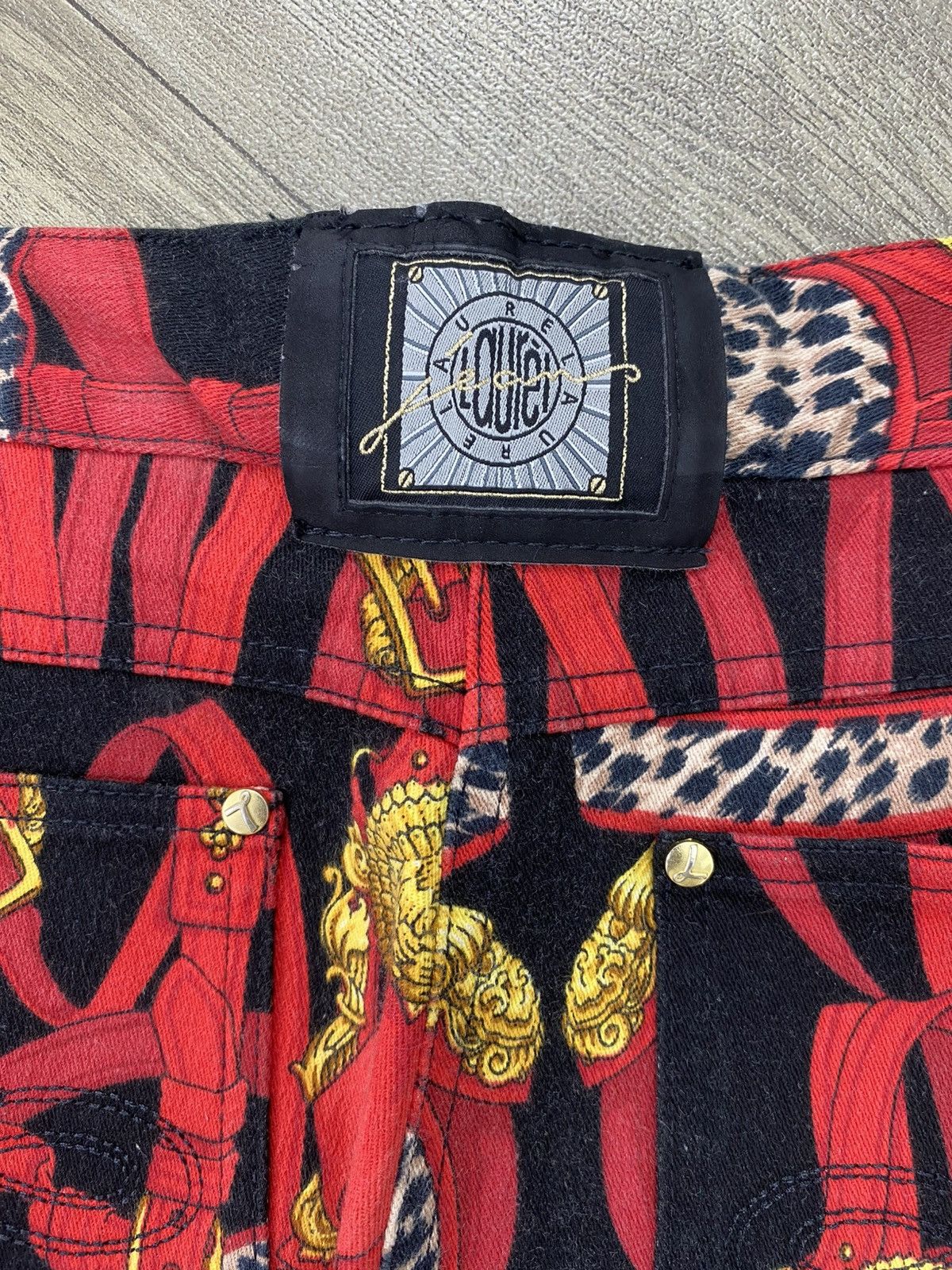 Japanese Brand Vintage Laurel Baroque Equestrian Chanis Scarf Print Pants Size US 27 - 16 Thumbnail