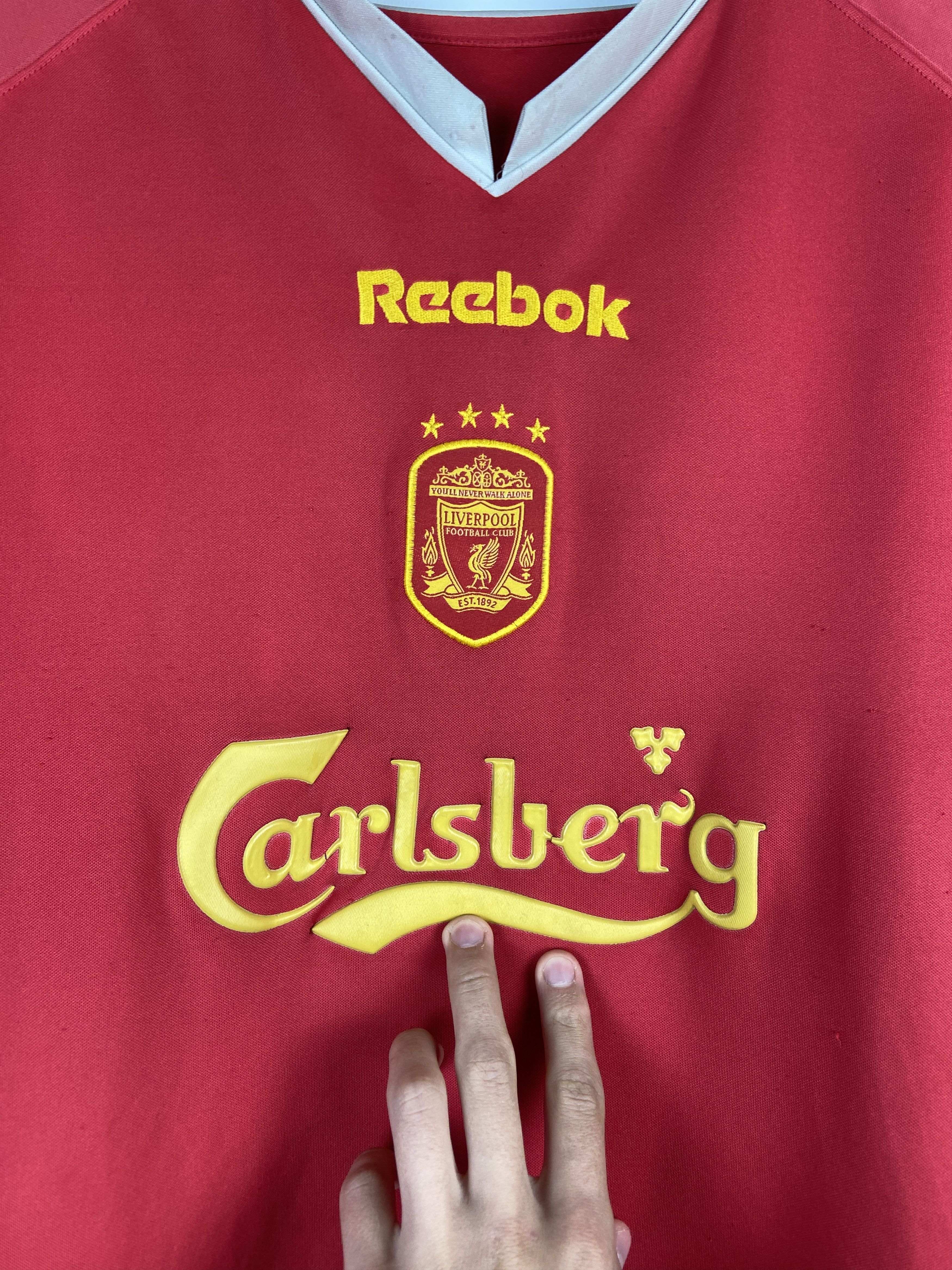 Reebok Liverpool Reebok soccer jersey carlsberg vintage Size US XL / EU 56 / 4 - 5 Thumbnail