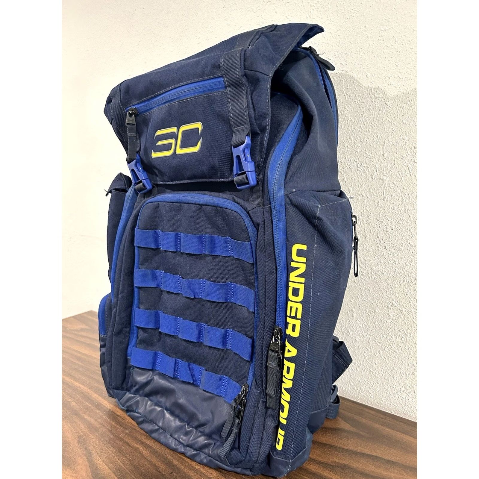 Under Armour Under Armour Steph Curry Storm Backpack Large Blue Nylon Bag Size ONE SIZE - 2 Thumbnail