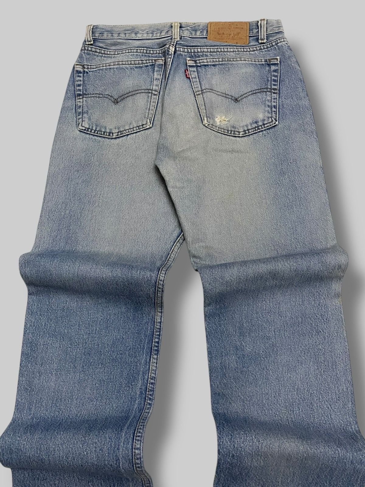 Levi's Vintage Clothing Vintage Og 1990s Original Levis 501 Distressed Clean Denim Size US 29 - 12 Thumbnail