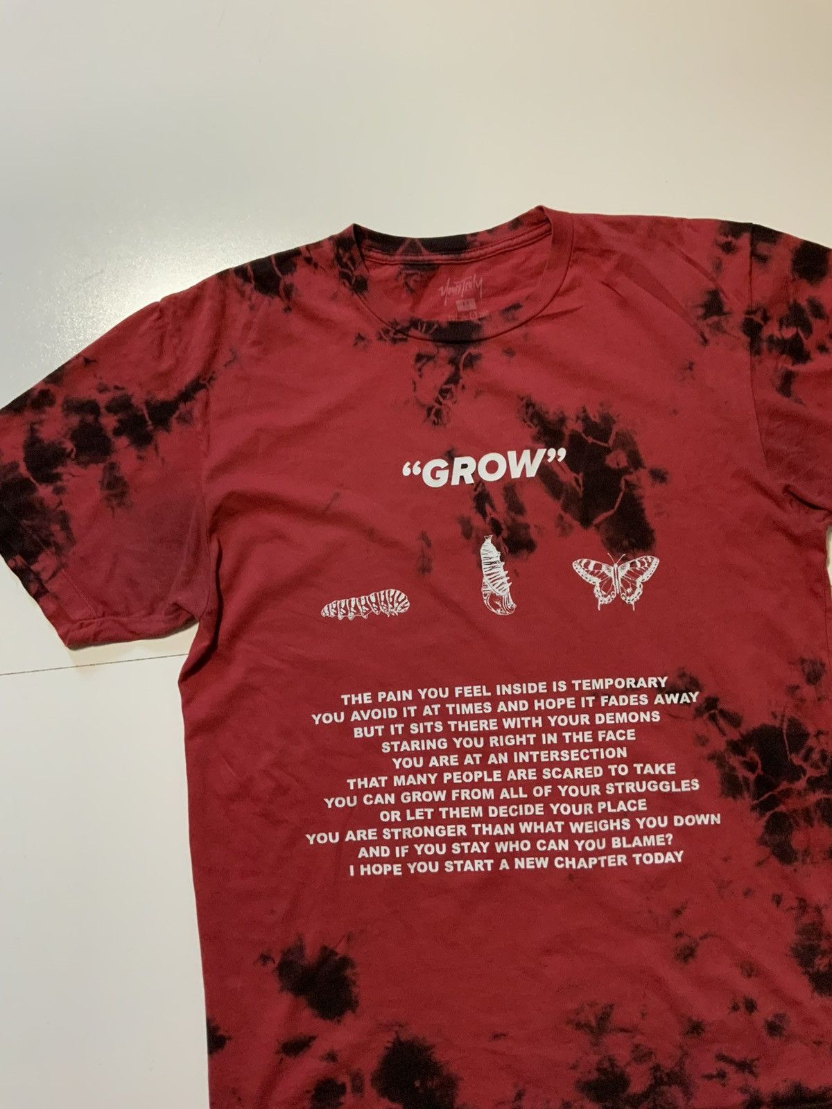 Other Yours Truly Phora Grow Caterpillar Butterfly Tie Dye T-Shirt Size US M / EU 48-50 / 2 - 3 Thumbnail