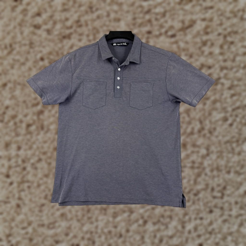 TravisMathew Travis Mathew Polo Shirt Mens Large Gray Pima Cotton Blend Pockets Golf Golfer Shirt polo Mens L Gray Cotton Blend Golf Athletic 90s? Size US L / EU 52-54 / 3 - 1 Thumbnail