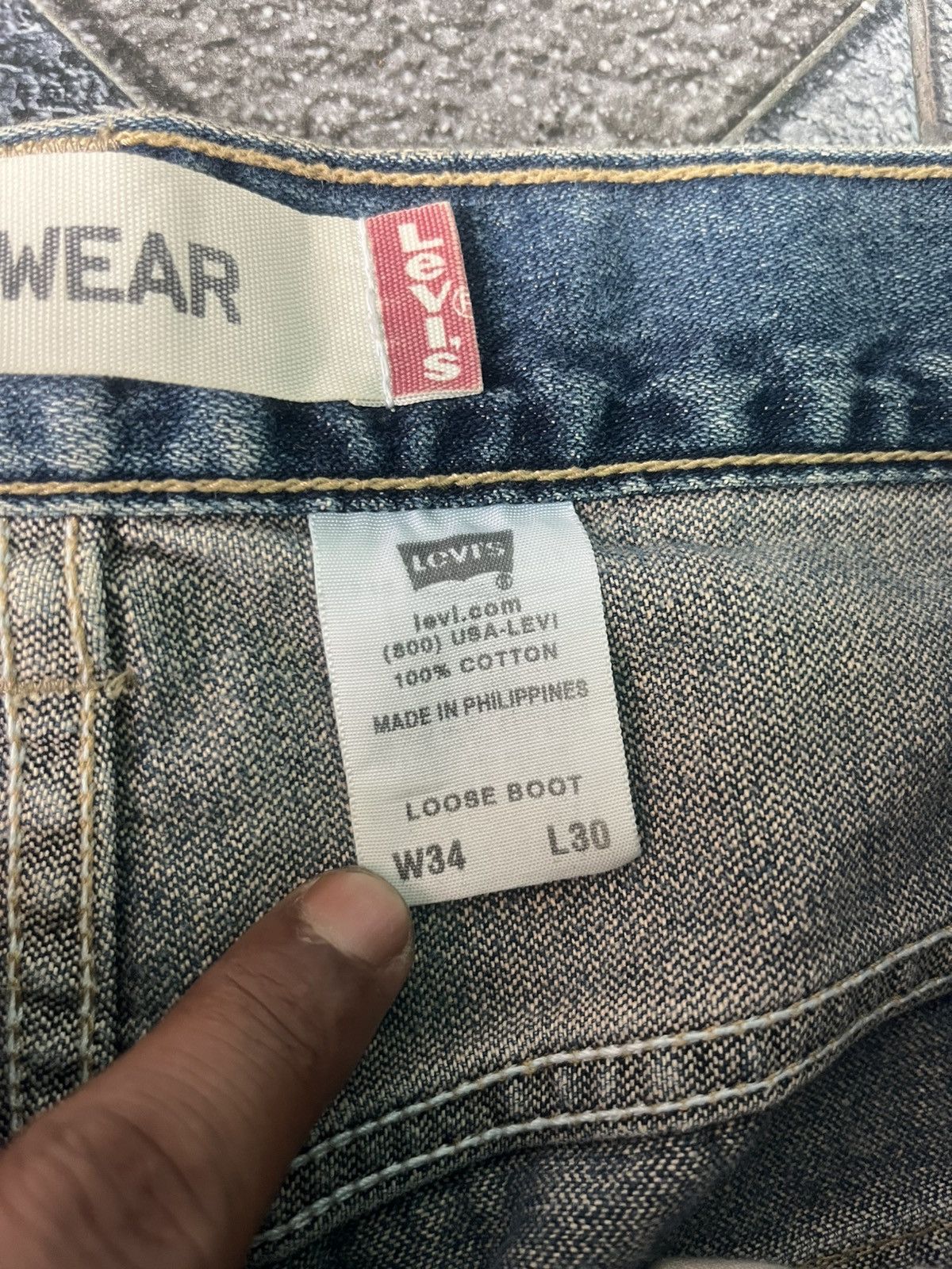 Levi's VINTAGE BAGGY LEVI'S WORKWEAR DENIM JEANS Size US 34 / EU 50 - 14 Thumbnail