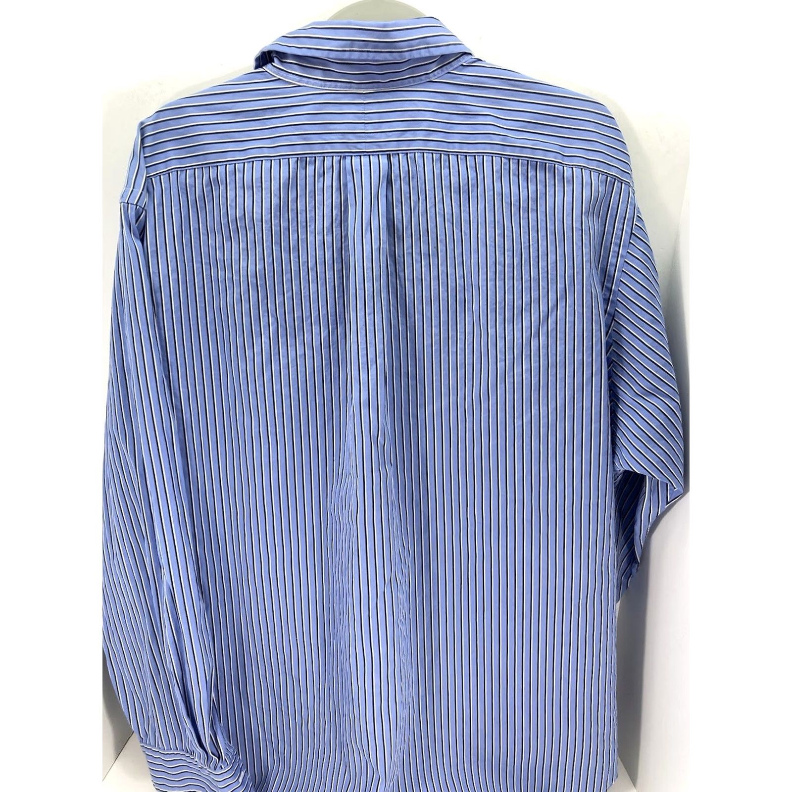 Ralph Lauren Ralph Lauren Shirt Men 2XL Blue Stripe Button Long Sleeve Cotton Casual Classic Fit Shirt Size US XXL / EU 58 / 5 - 6 Thumbnail