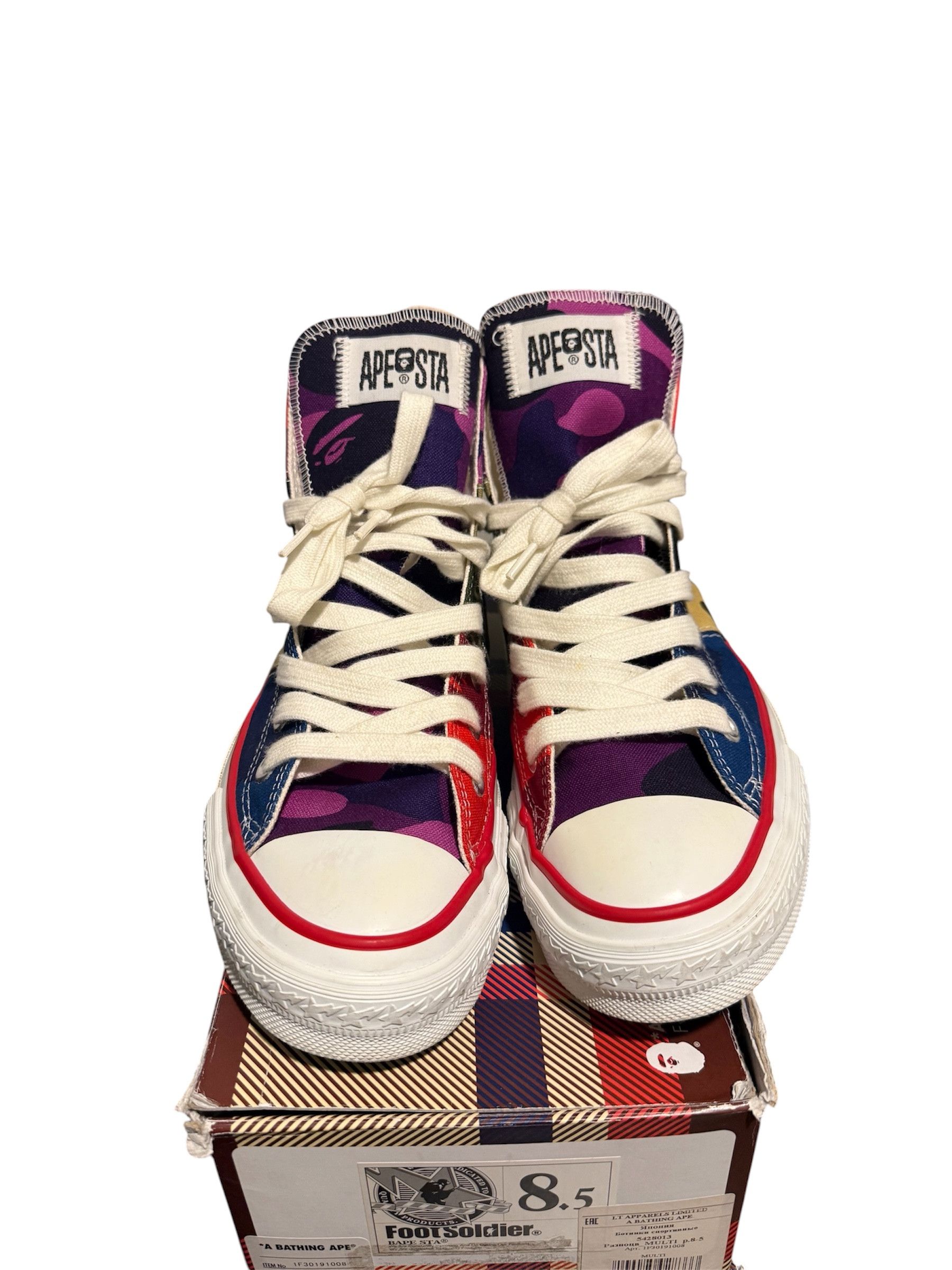 Bape Multi Camo Apestas Size US 8.5 / EU 41-42 - 3 Thumbnail