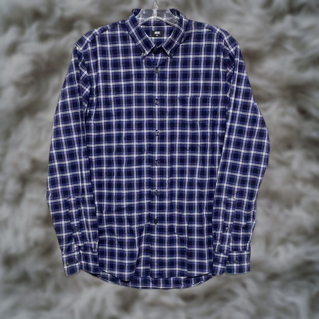 Uniqlo Uniqlo Plaid Button Front LS Shirt Mens XS Preppy Classic Business Casual Office Shirt Size US XS / EU 42 / 0 - 1 Thumbnail