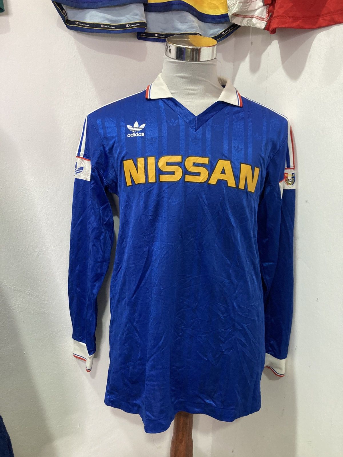 Adidas Matchworn Adidas Vintage Yokohama Marinos Jersey 1989 Size US L / EU 52-54 / 3 - 1 Thumbnail