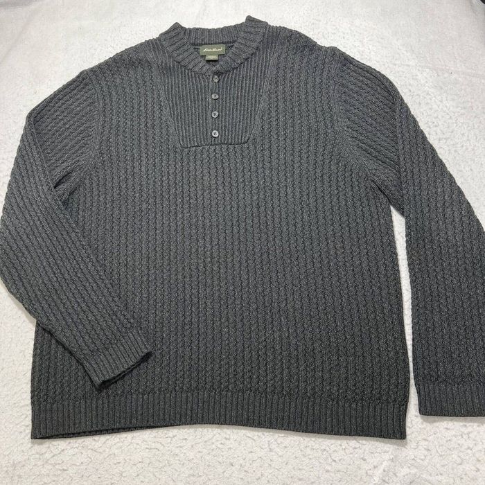 Pull Col Montant Eddie Bauer Gris - Homme, Taille XL, Très Bon état