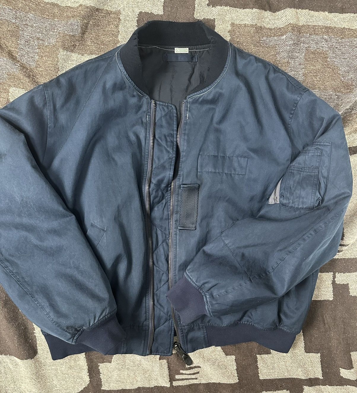 A.PRESSE A.presse vintage silk flight jacket navy size 5 Size US XXL / EU 58 / 5 - 3 Thumbnail