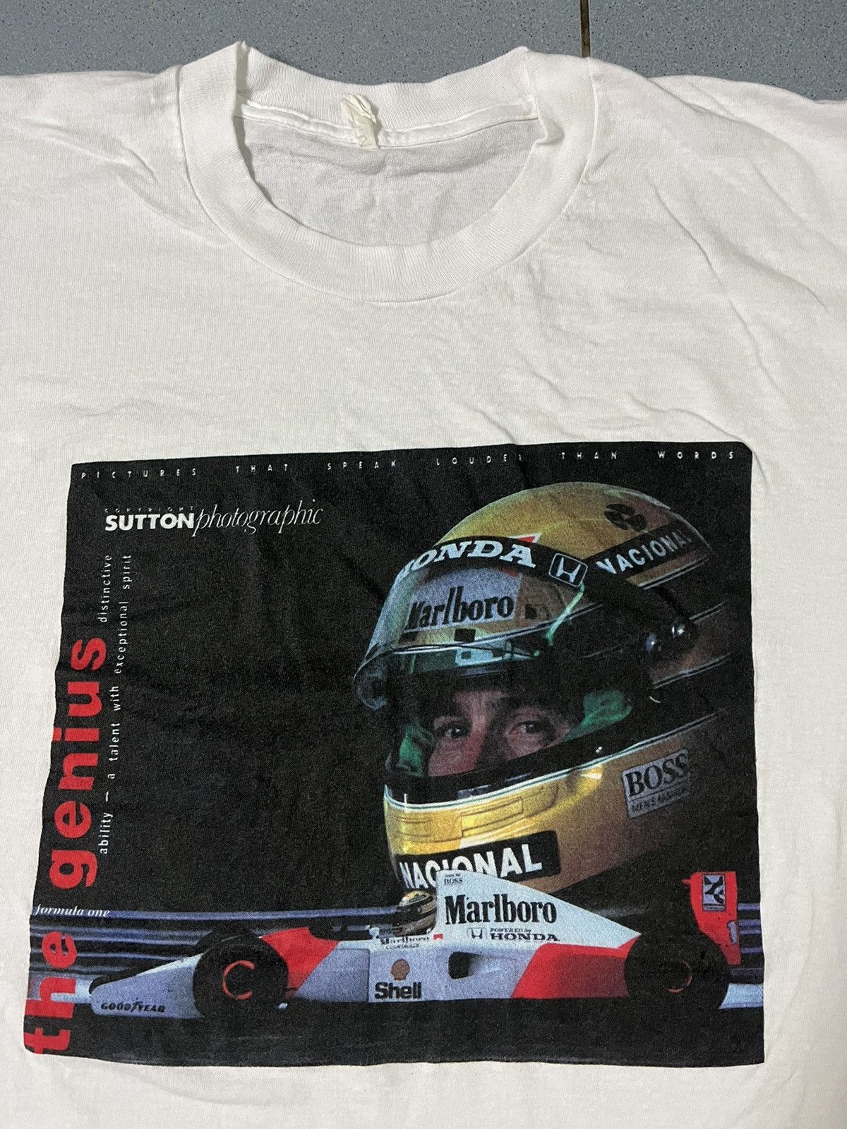 Vintage Vintage Ayrton Senna The Genius F1 Size US L / EU 52-54 / 3 - 2 Thumbnail
