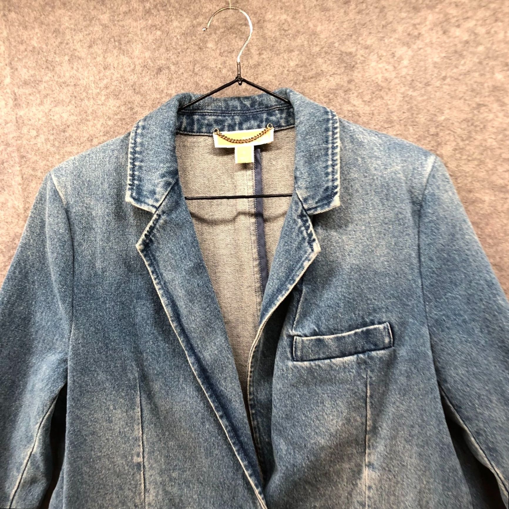 Michael Kors Michael Kors Denim Blazer Womens 6 Blue Union Wash Cotton Academia Preppy Blazer Cotton Denim Blue Kors Womens 6 Preppy Blazer Size M / US 6-8 / IT 42-44 - 6 Thumbnail