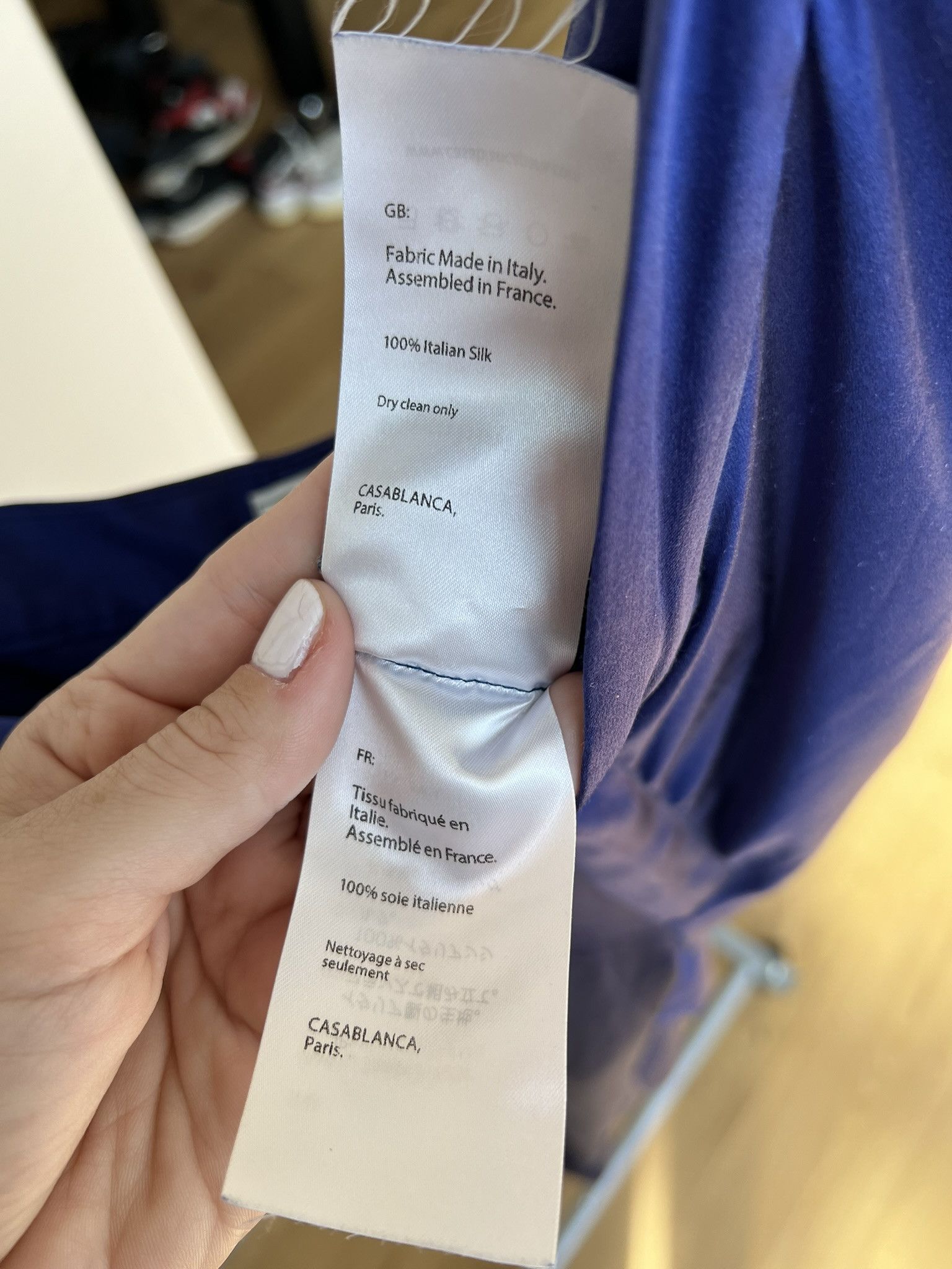 Casablanca Piped Blue Silk Pajama Set Size US XL / EU 56 / 4 - 10 Thumbnail