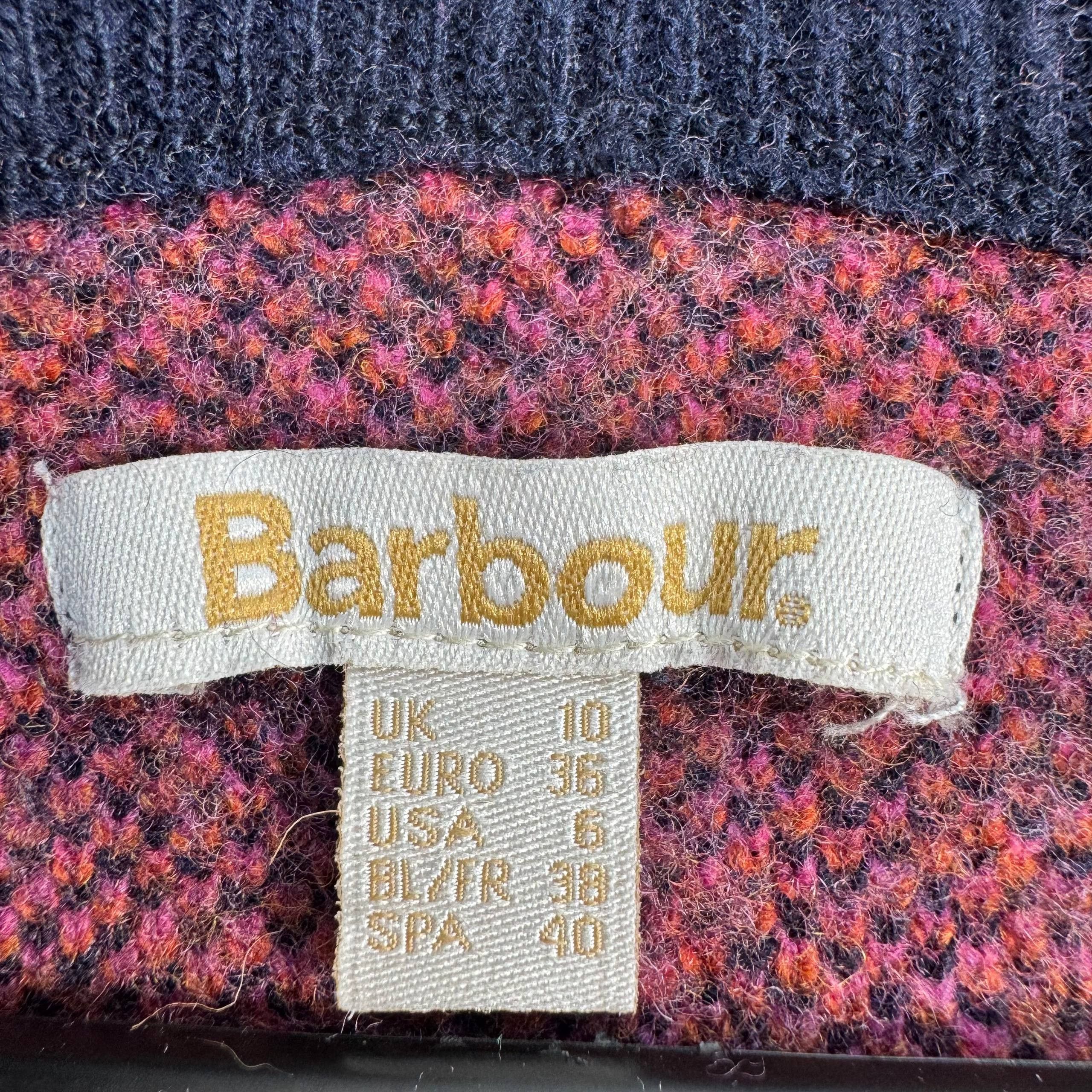 Barbour Barbour Plaid Wool Blend Cardigan Pink Navy Womens Size S Size S / US 4 / IT 40 - 4 Thumbnail