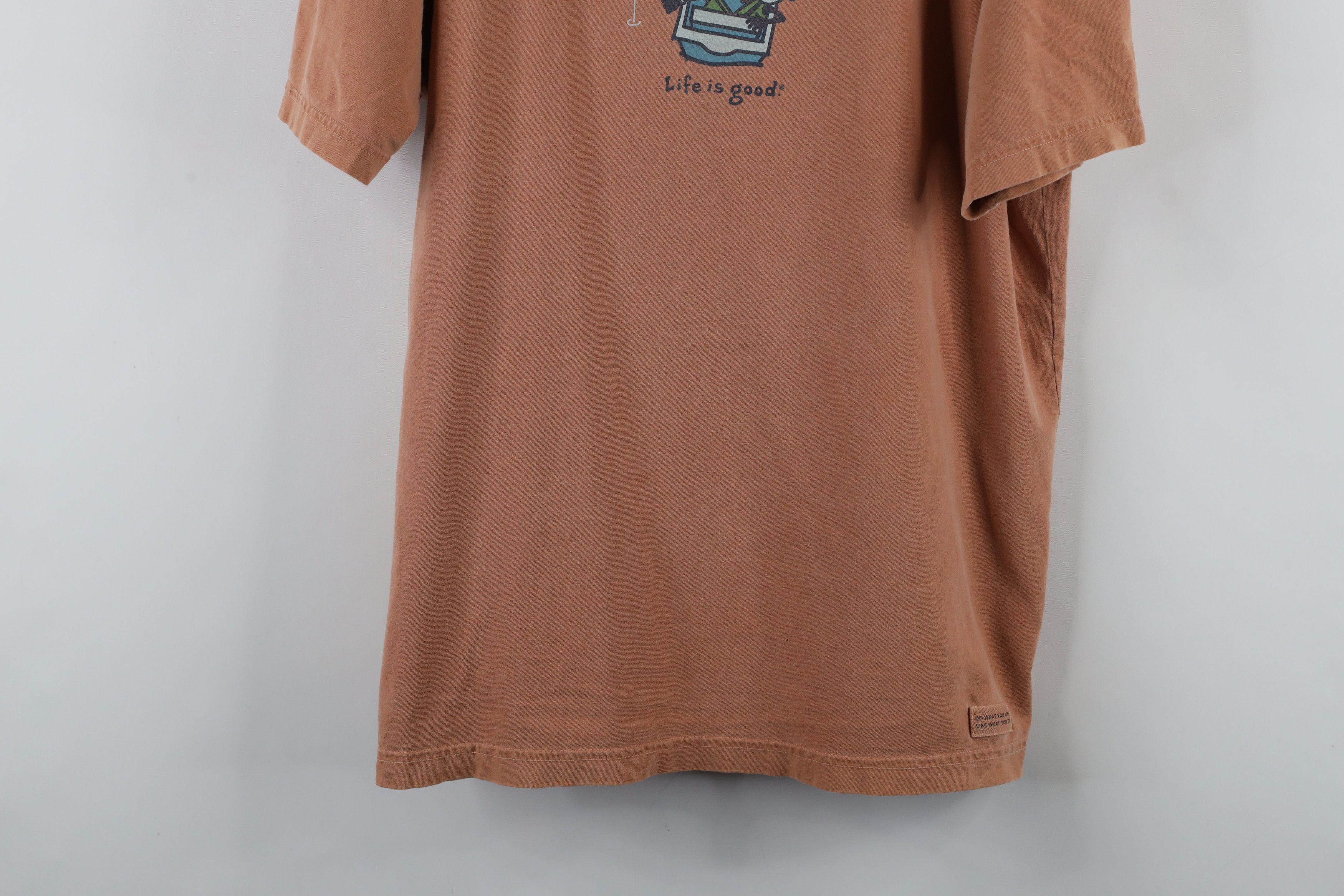 Life is Good × Vintage Life Is Good Spell Fishing Fish Short Sleeve T-Shirt Orange Size US L / EU 52-54 / 3 - 3 Thumbnail
