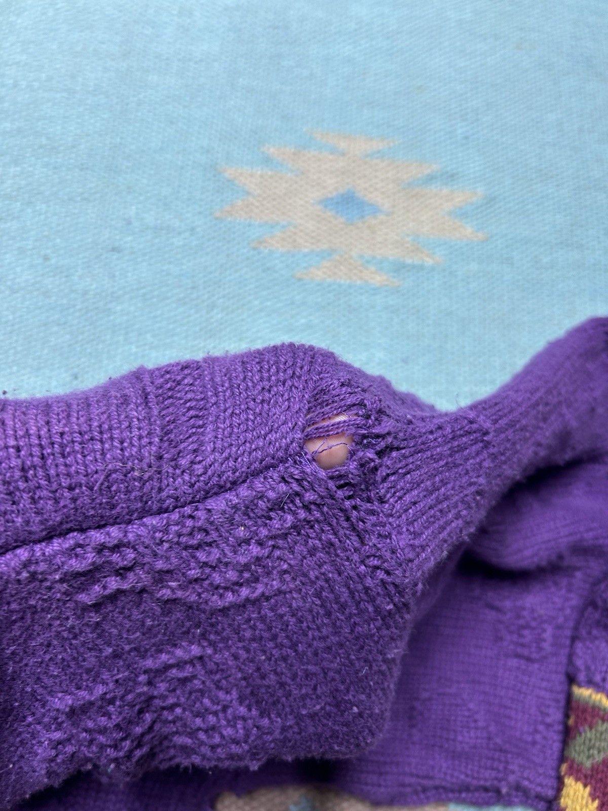 Vintage American Eagle knit sweater Icelandic Nordic women’s large Size L / US 10 / IT 46 - 6 Thumbnail
