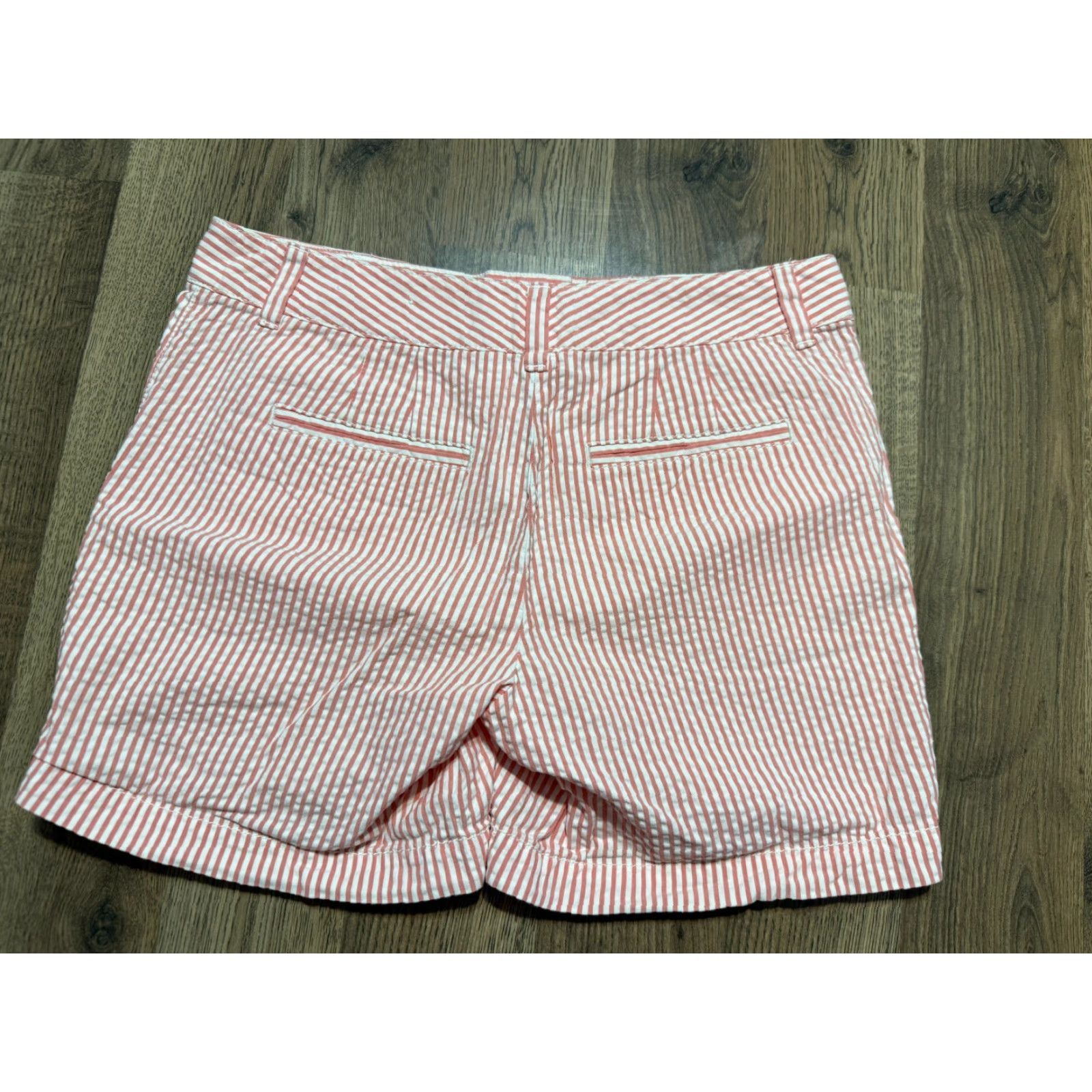 Loft LOFT Shorts Women's Size 0 Pink White Striped Casual Shorts Size 25" / US 0 / IT 36 - 2 Thumbnail