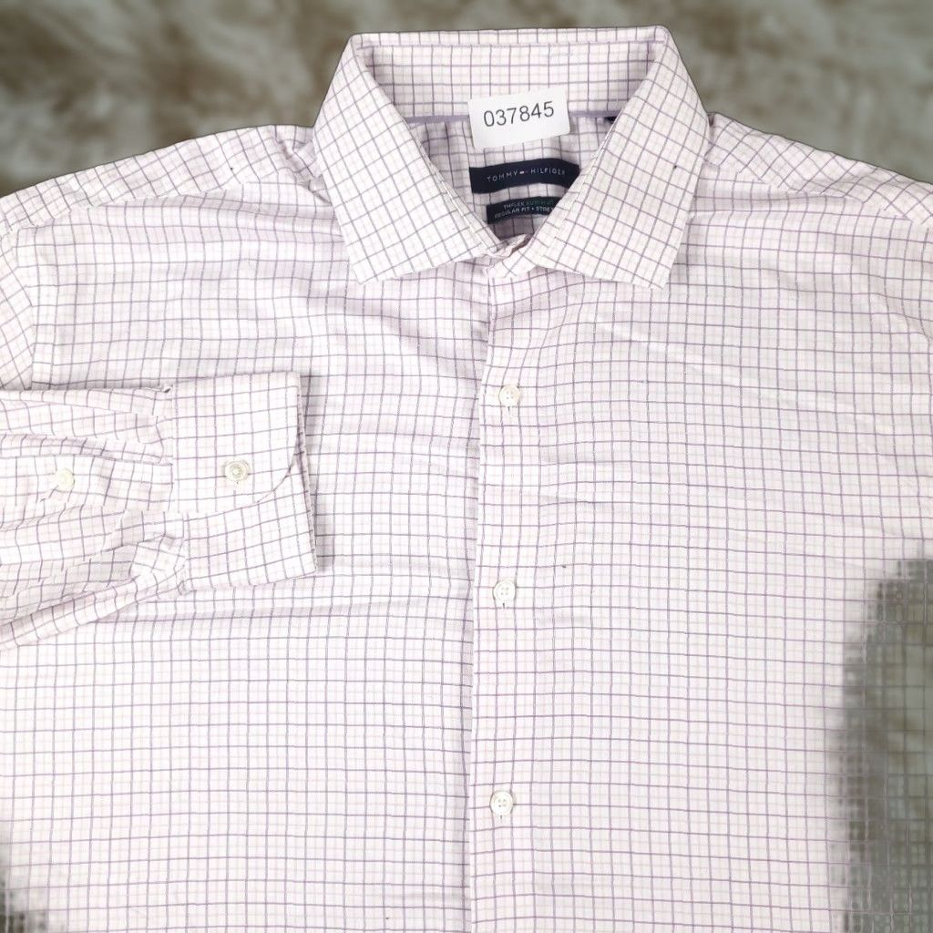 Tommy Hilfiger Tommy Hilfiger Shirt Adult XL Purple Plaid Button-Up Long Sleeve Cotton Mens Size US XL / EU 56 / 4 - 1 Thumbnail