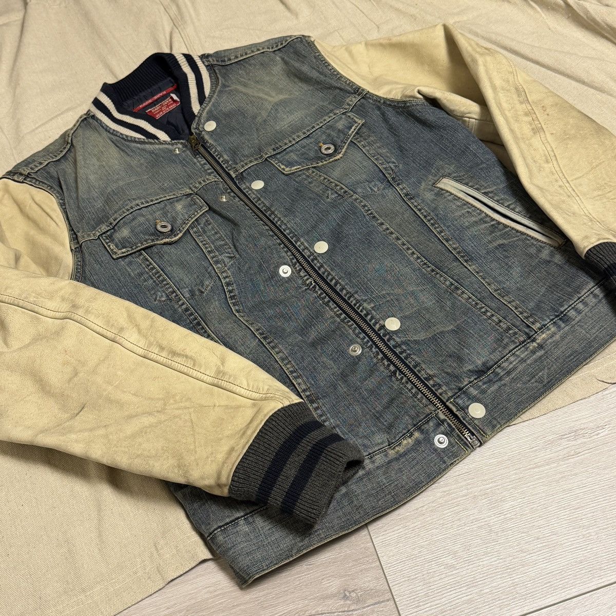 Other [RA-RE] 90’s Denim/Varsity Style Jacket Size US L / EU 52-54 / 3 - 4 Thumbnail