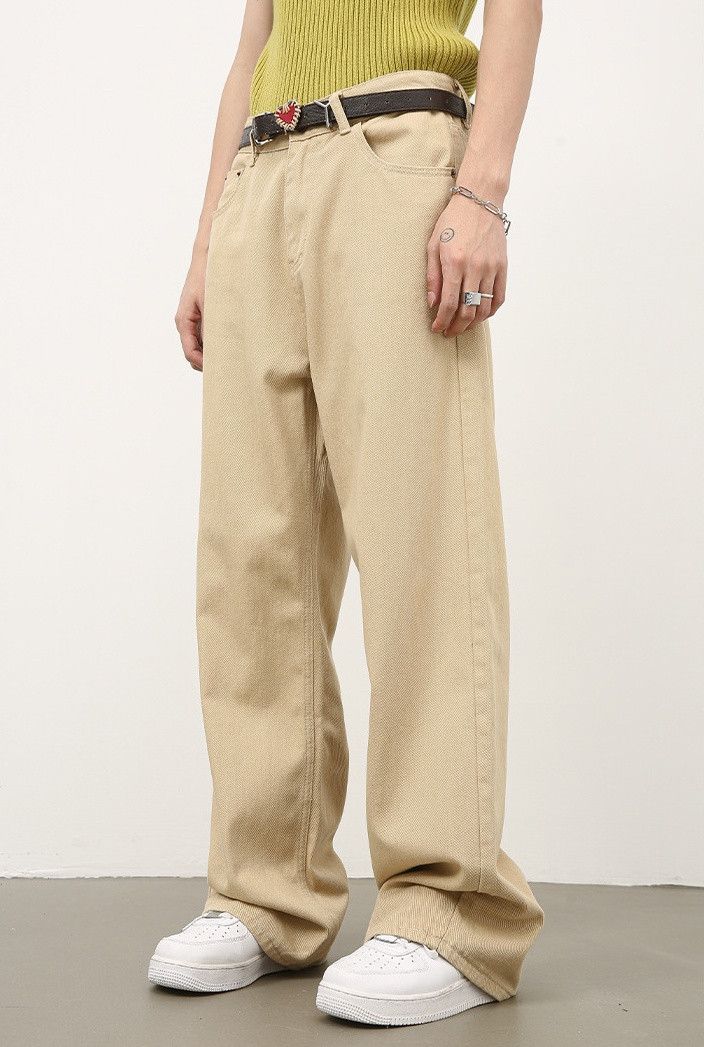 Japanese Brand Brown Washed Straight-Leg Relaxed Jeans Size US 32 / EU 48 - 3 Thumbnail