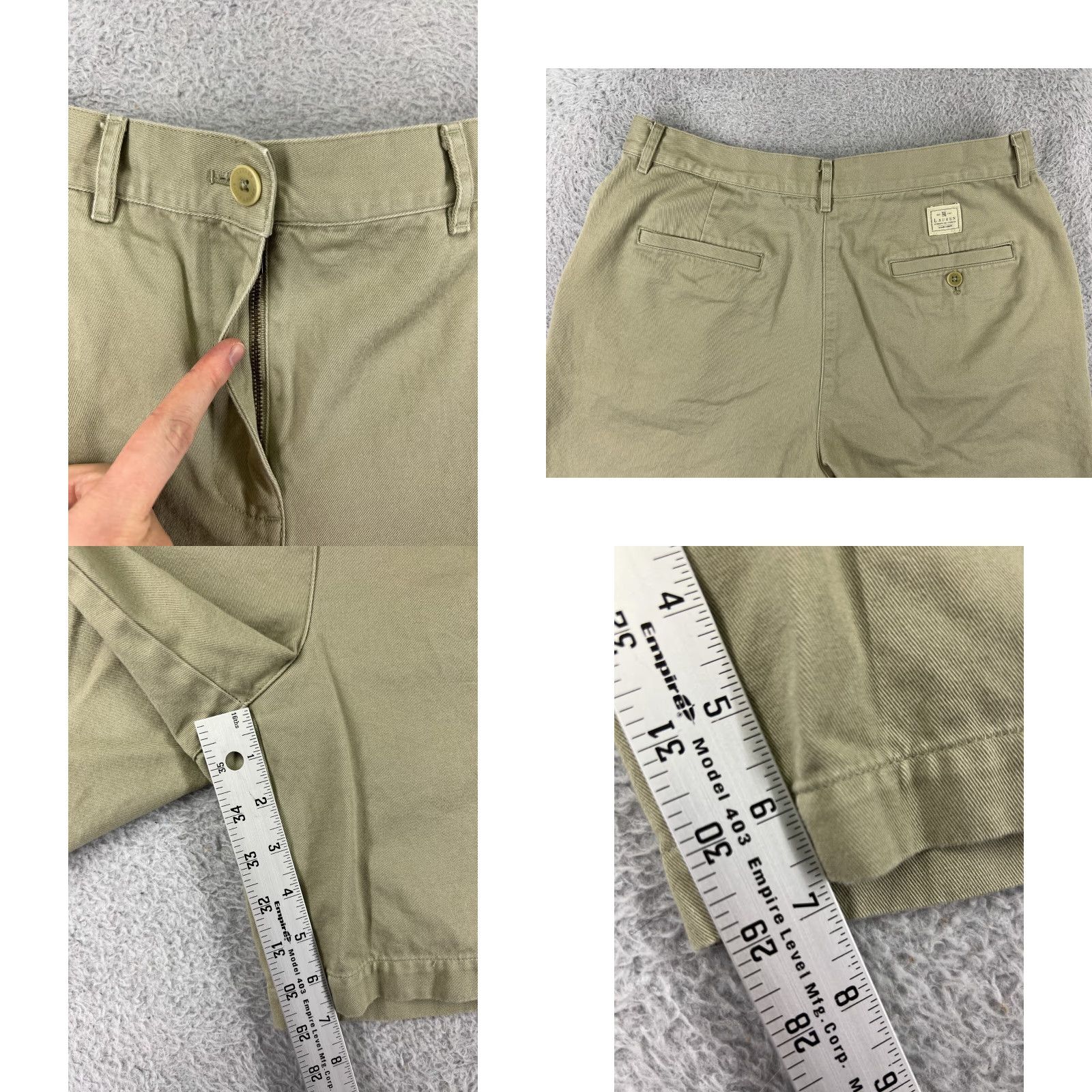 Ralph Lauren Lauren Ralph Lauren Shorts Womens 8 Beige Khaki LRL 100% Cotton Twill Flat Front Shirt Adult 8 Blue 100% Cotton Chino Golf Outdoor Womens Size 30" / US 8 / IT 44 - 8 Thumbnail