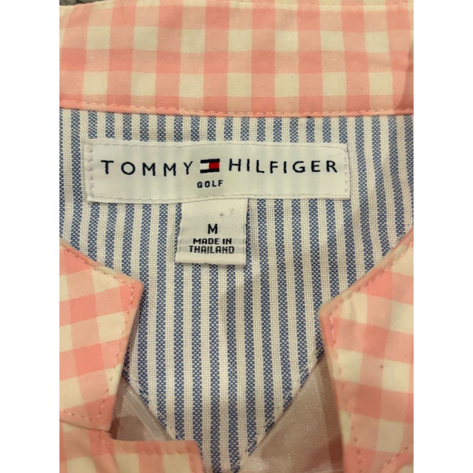 Tommy Hilfiger Tommy Hilfiger Golf Jacket Womens Medium Pink Gingham Plaid Button Coat Preppy Casual Jacket Womens M Pink Logo Vintage No Size M / US 6-8 / IT 42-44 - 2 Thumbnail