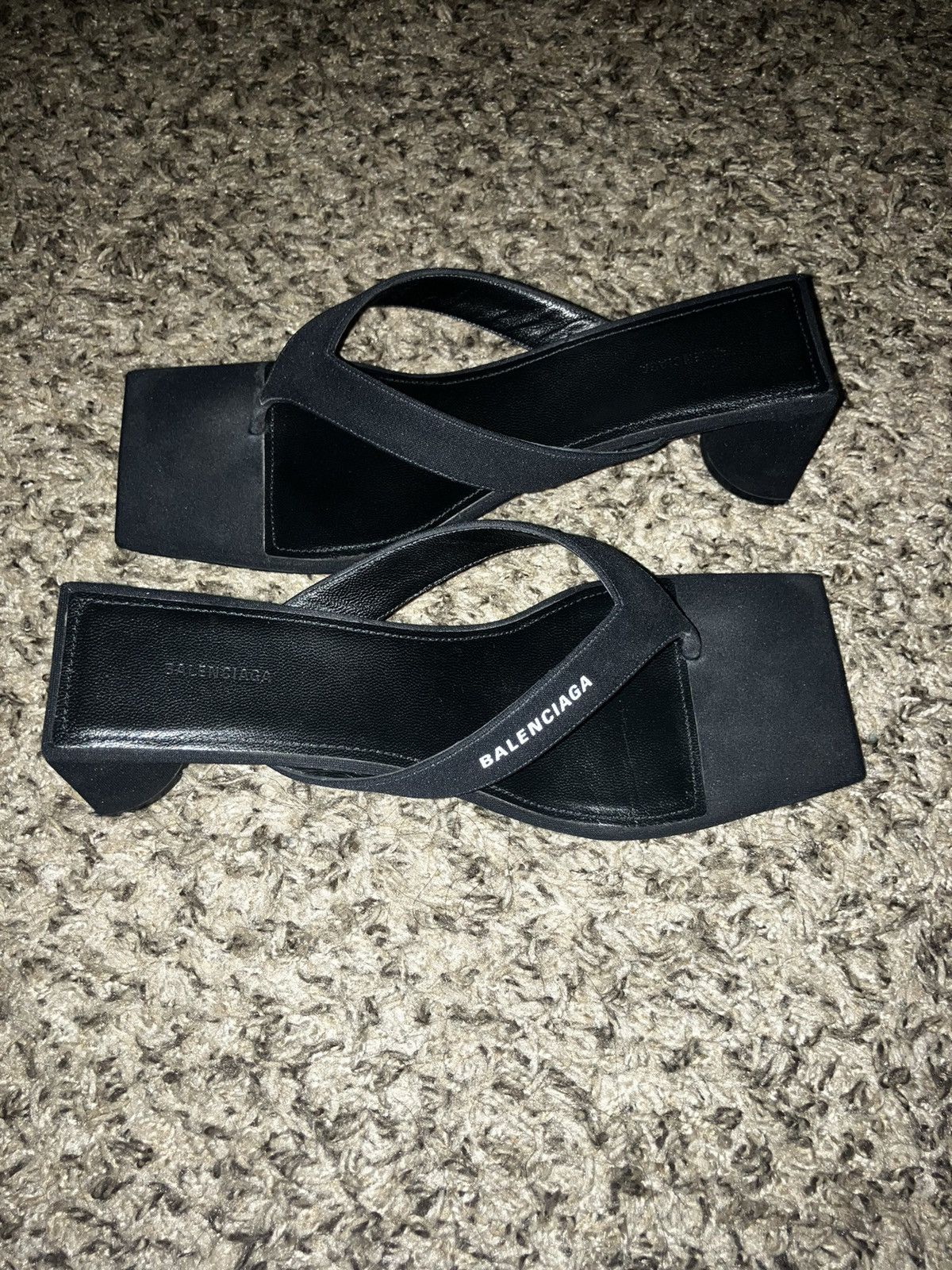 Balenciaga BALENCIAGA LOGO SANDALS LEATHER AND SUEDE 40 Size US 10 / IT 40 - 7 Thumbnail