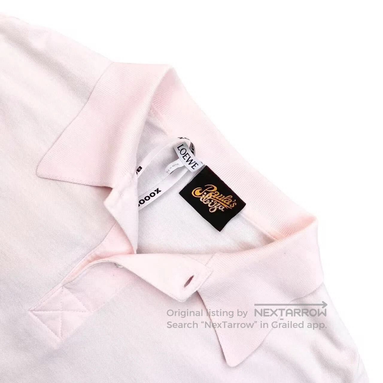 Loewe Loewe Watermelon letter embroidery logo pink polo shirt sh Size L / US 10 / IT 46 - 3 Thumbnail