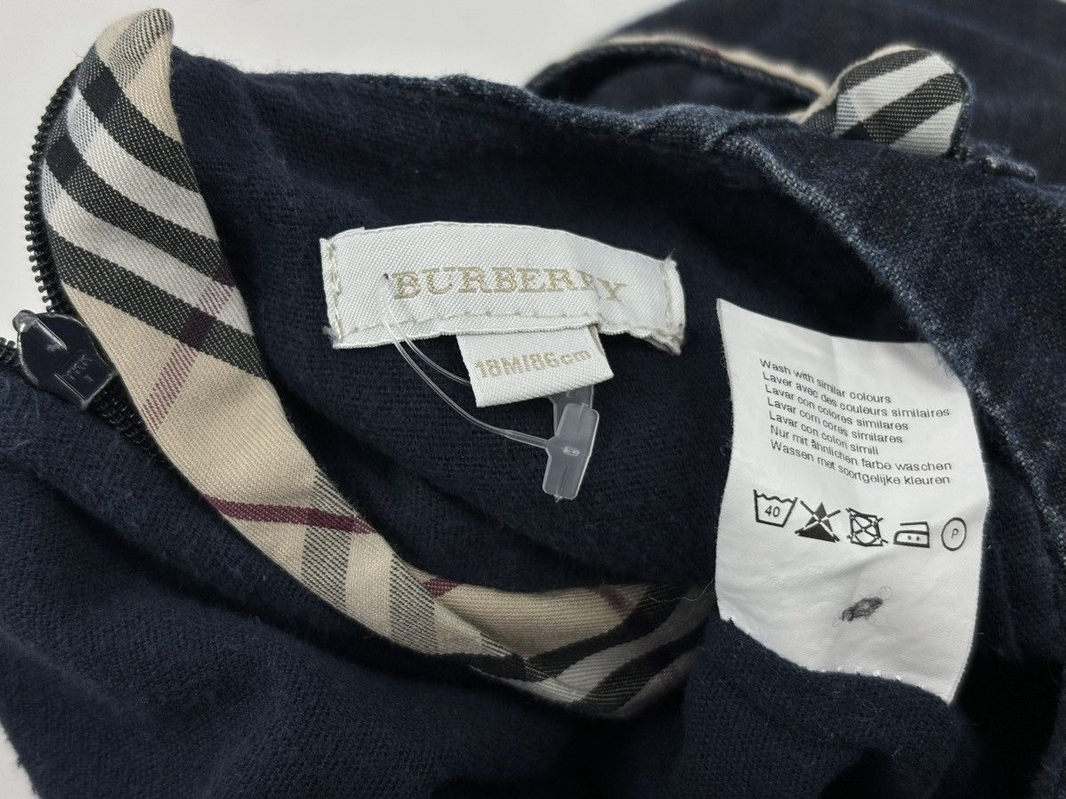 Burberry Unisex Prorsum Logo Nova Check Trim Denim Overalls Bottoms Jeans Jacket Size XXS / US 00 / IT 34 - 21 Thumbnail