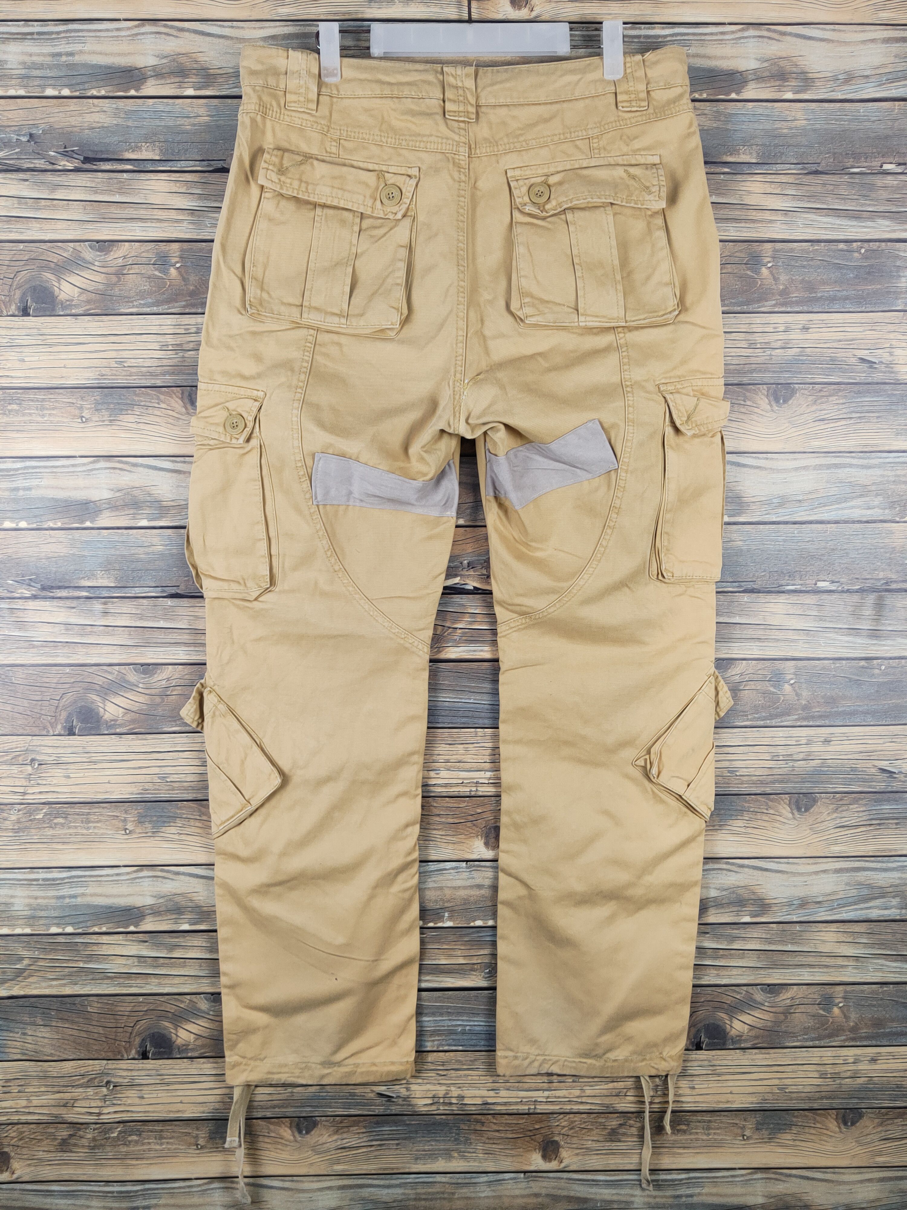 Japanese Brand DL Matchstick Reconstructed Patchwork Cargo Pants #W1780 Size US 35 - 7 Thumbnail