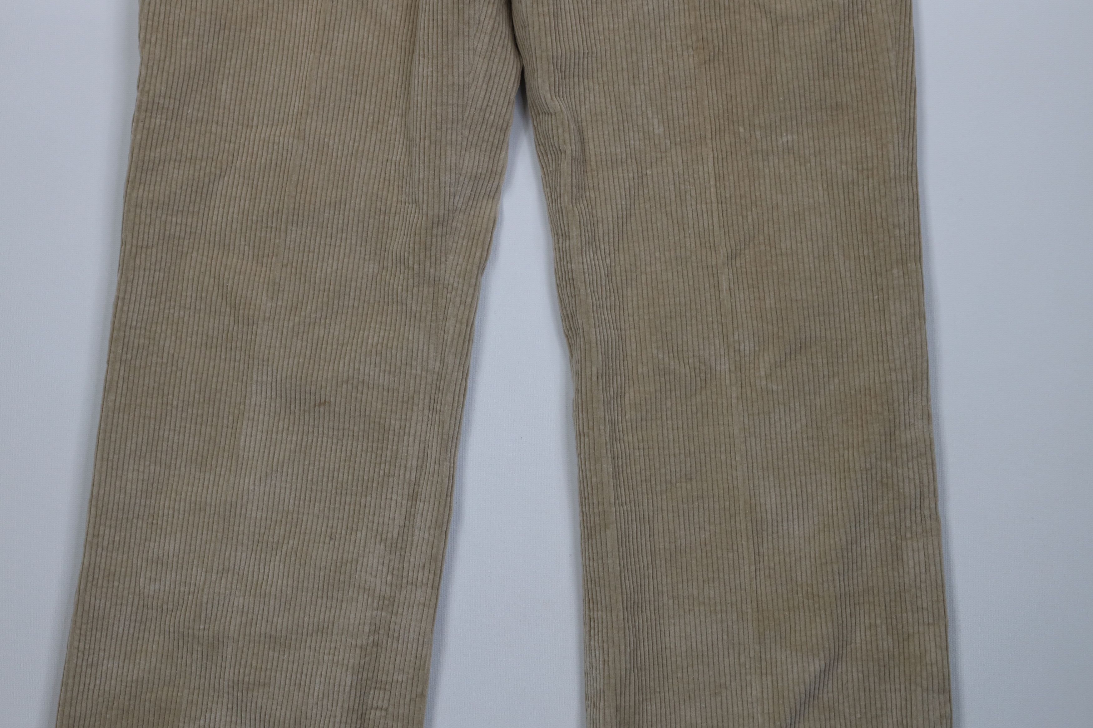 Vintage Vintage 70s Streetwear Wide Leg Corduroy Chino Pants Beige Size US 32 / EU 48 - 3 Thumbnail
