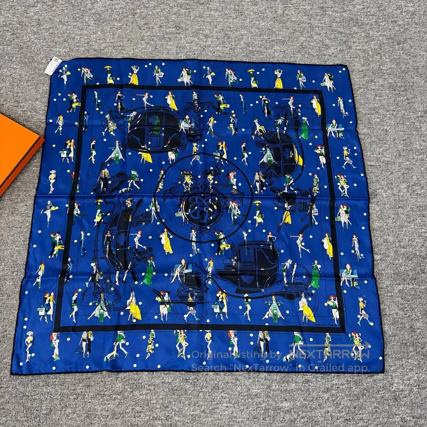 Hermes Hermes The Dance of the Azurite Cart; Silk Square Scarf| Size ONE SIZE - 2 Thumbnail