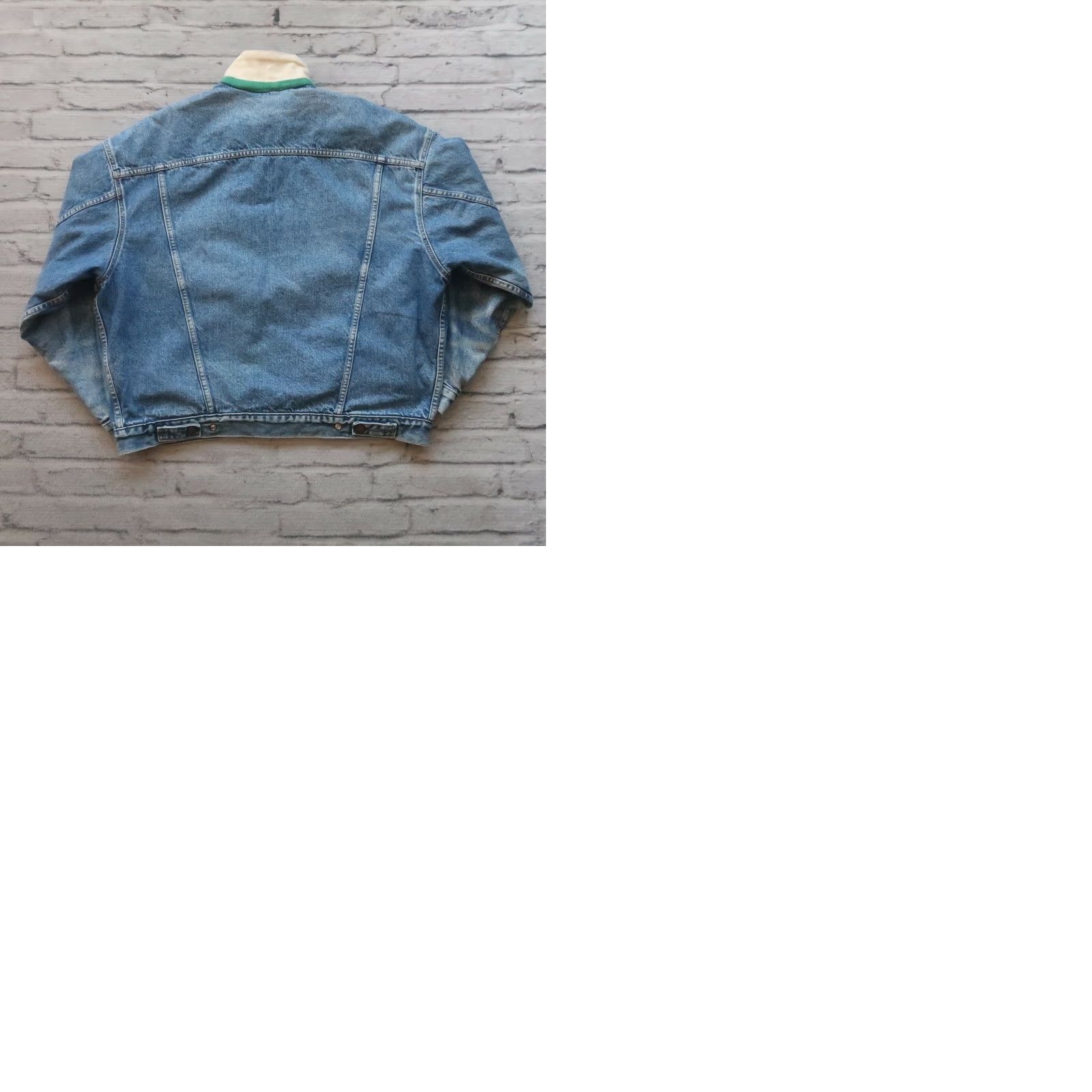 Levi's VINTAGE Levi's Trucker Jacket / Denim Jacket / Blanket Lined / Made in USA / X-Large / Men / Military Green / Wool / Denim / Jacket / 90s / Hudson Bay Size US 36 / EU 52 - 9 Thumbnail