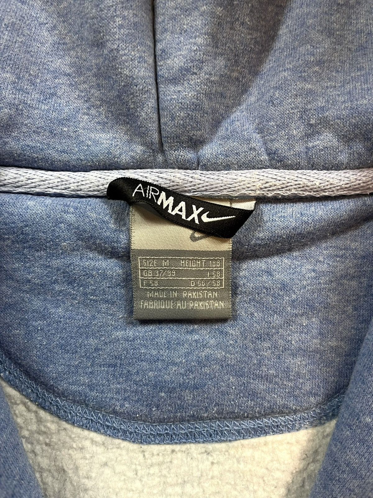 Nike × Vintage 90s Nike Air Max Vintage Y2K Boxy Big Logo Zip Retro Hoodie Size US M / EU 48-50 / 2 - 5 Thumbnail