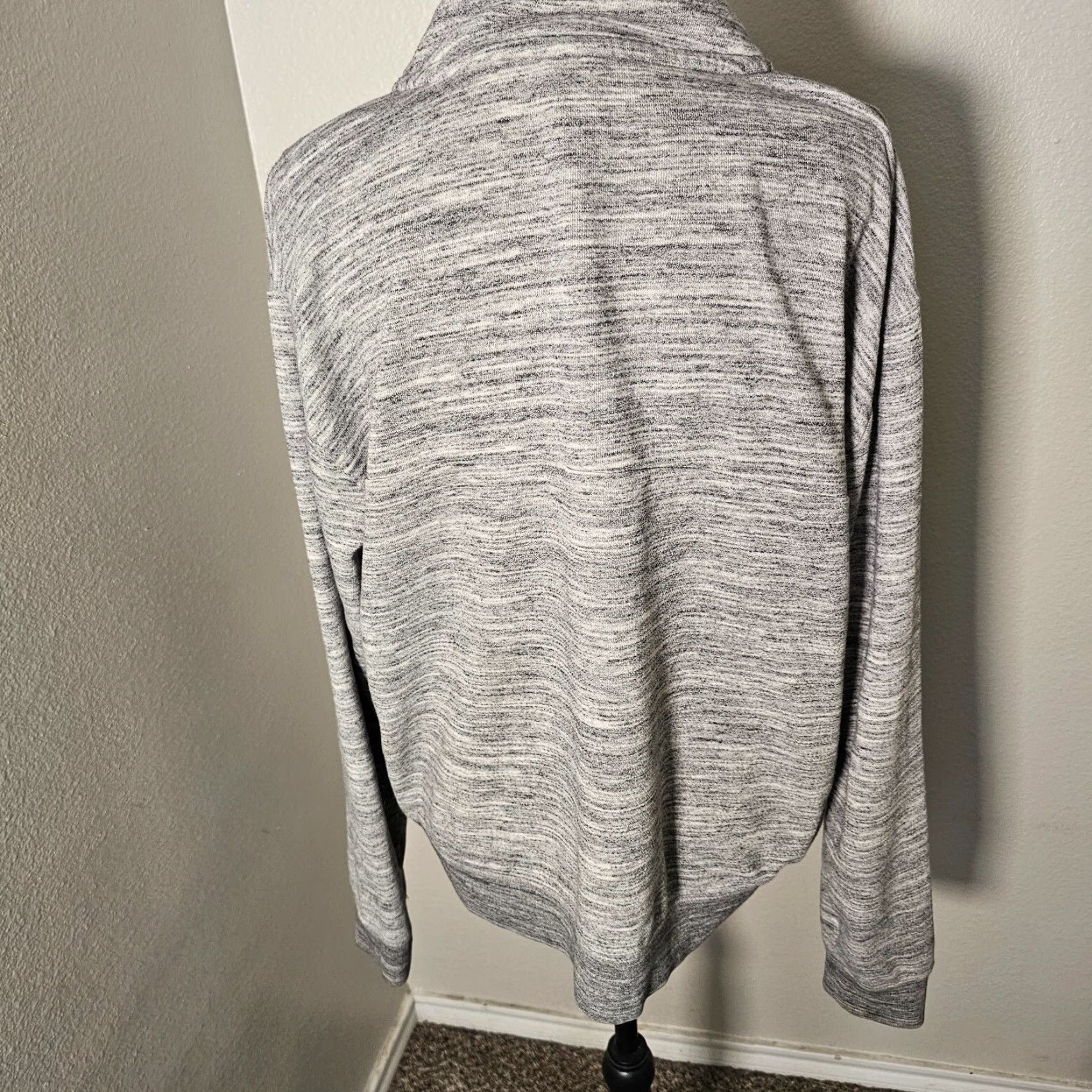 Victoria's Secret Victoria's Secret PINK Sweatshirt Half Zip Mockneck Logo Marl Size L Womens Gray Size L / US 10 / IT 46 - 3 Thumbnail
