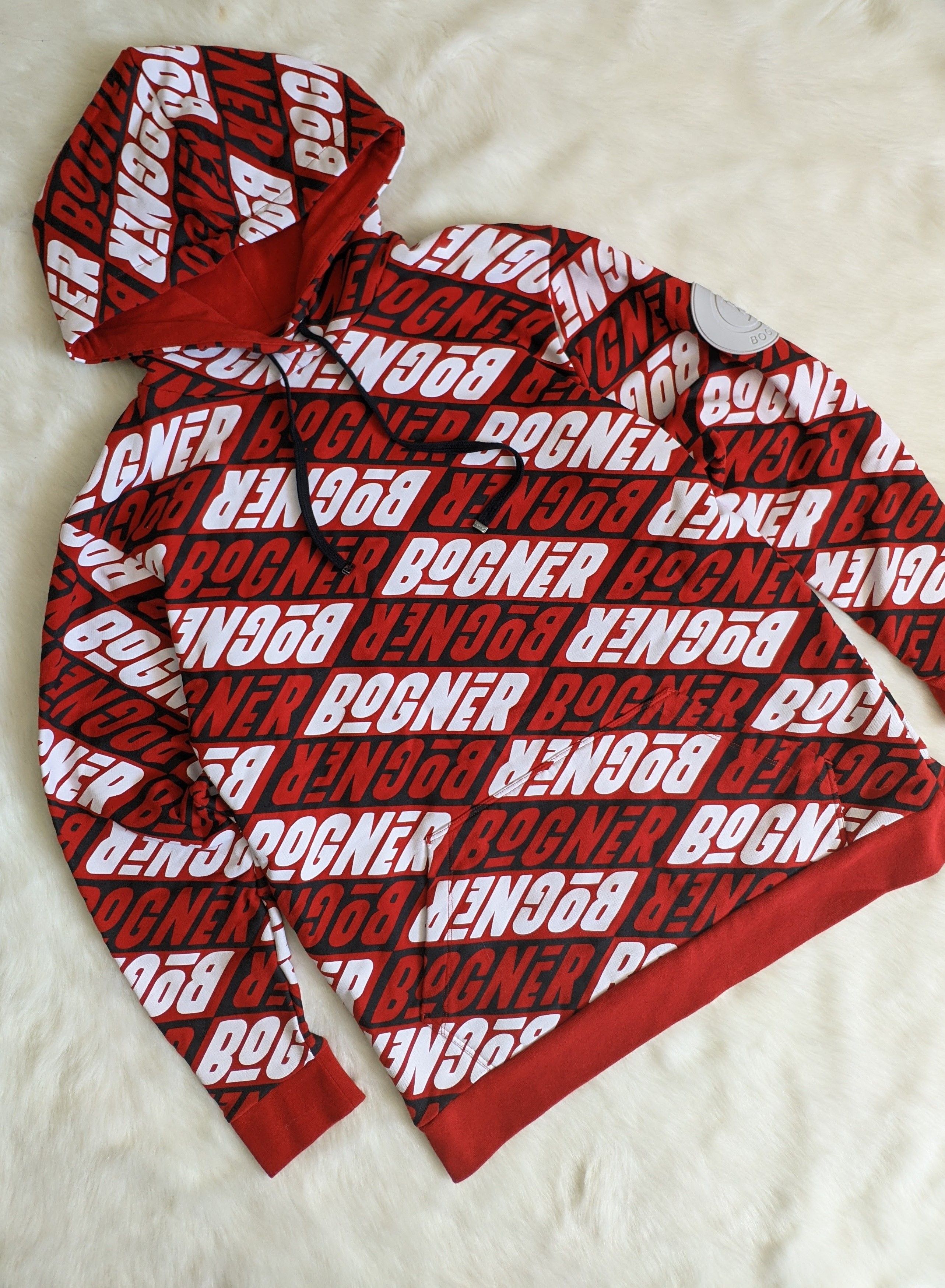 Bogner BOGNER Monogram All Over Logo Print Hoodie Hoodie Size US M / EU 48-50 / 2 - 7 Thumbnail